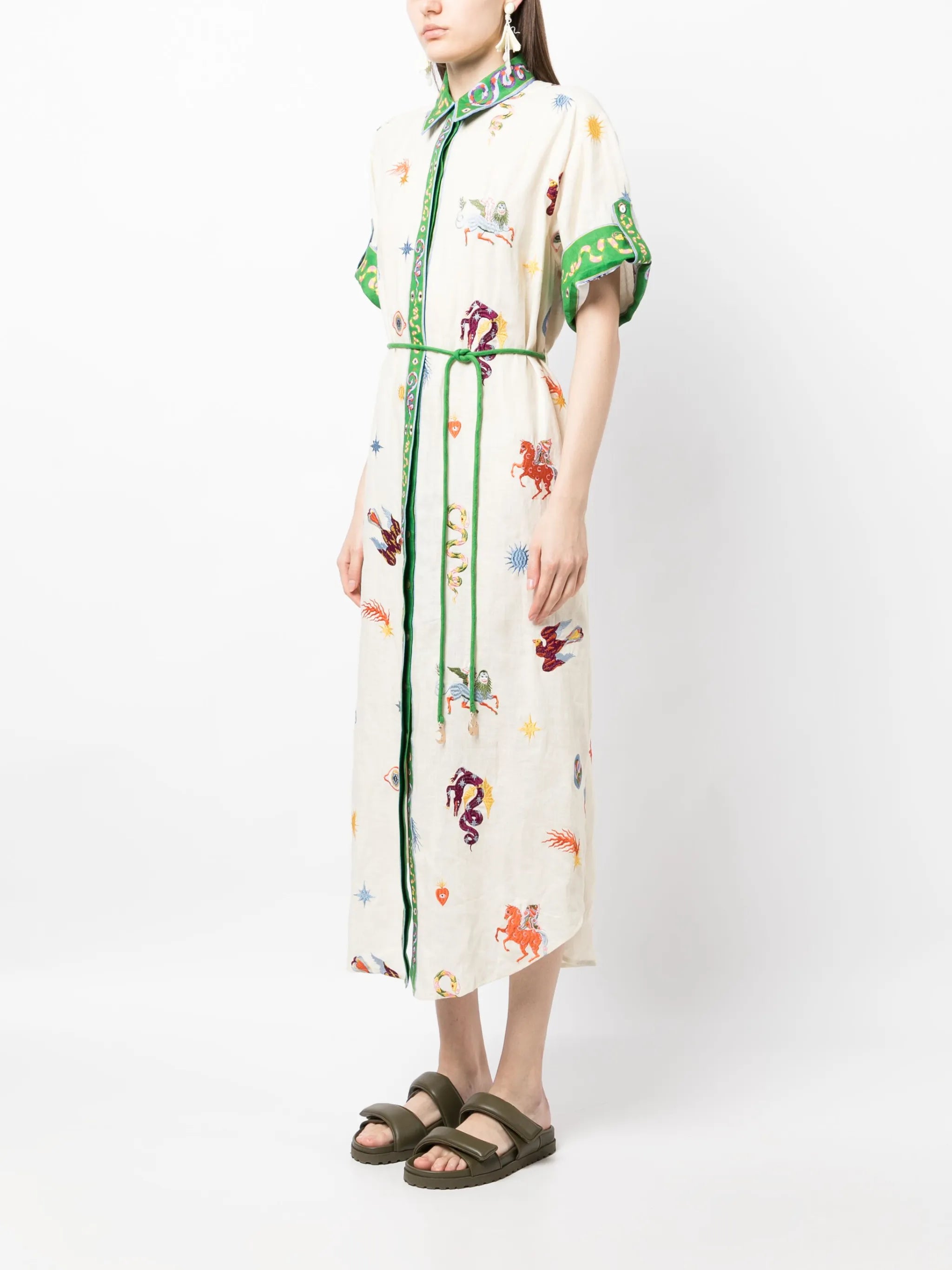 Seeker embroidered midi dress