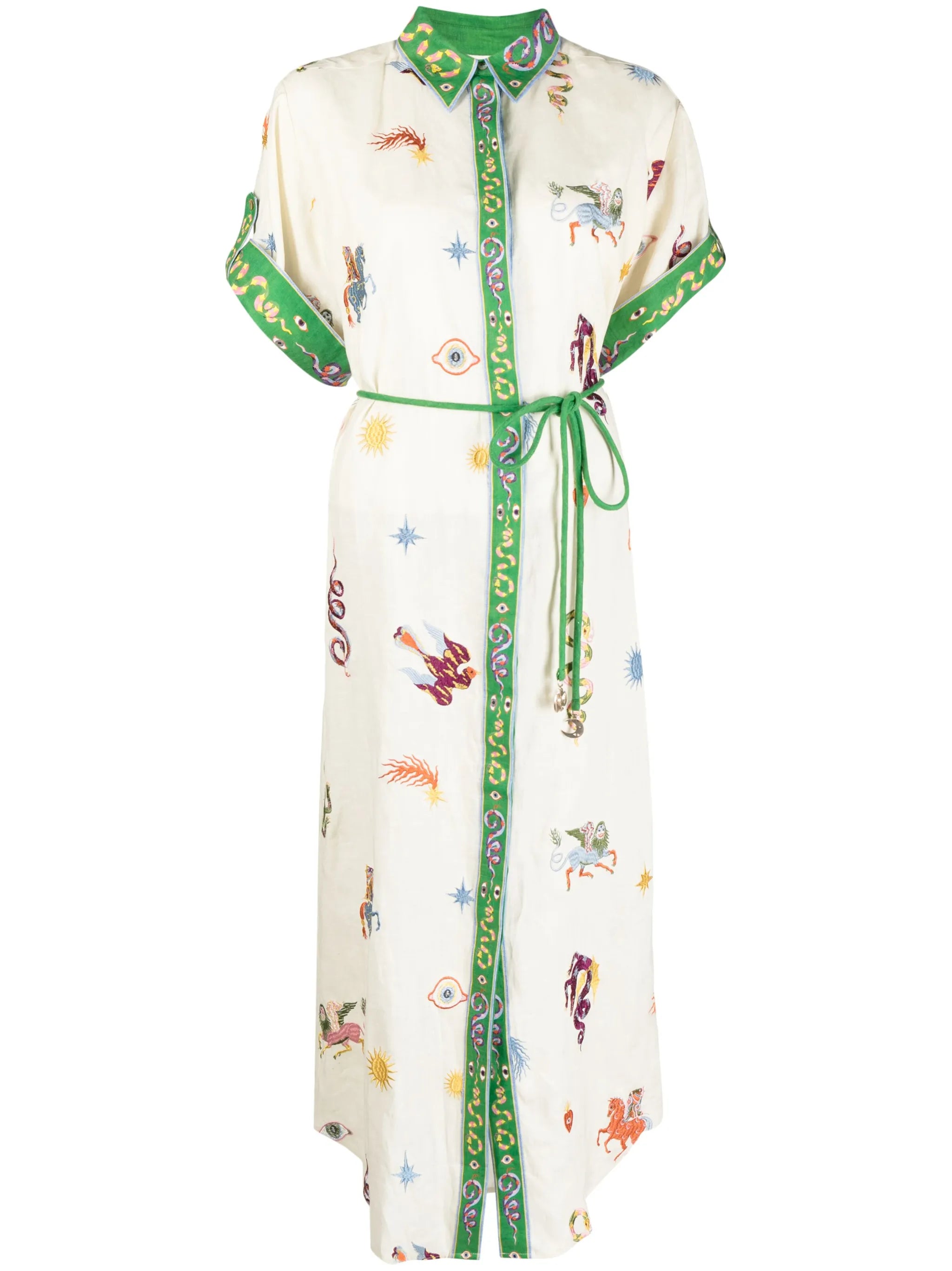 Seeker embroidered midi dress
