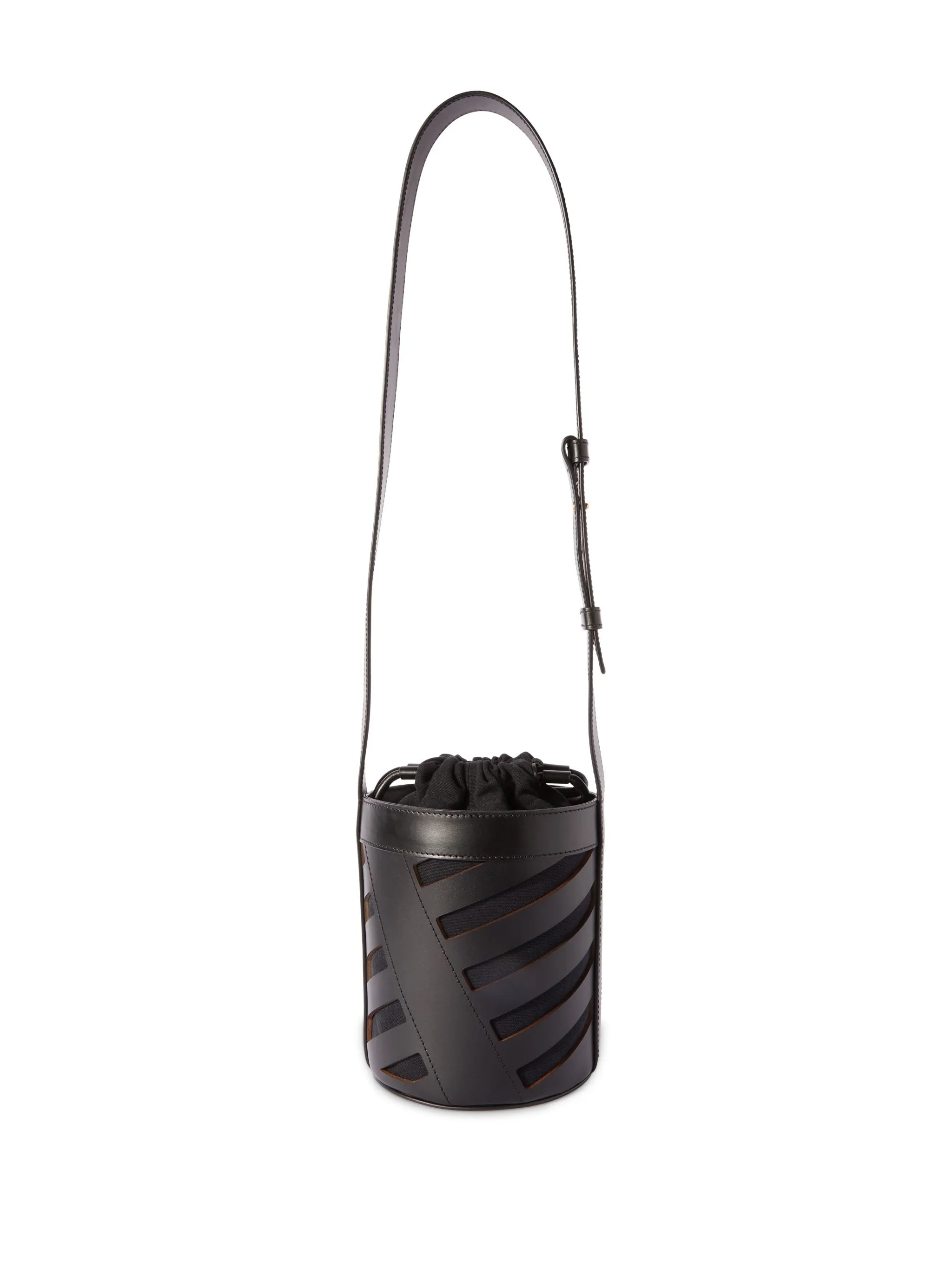 Diag cut-out bucket bag