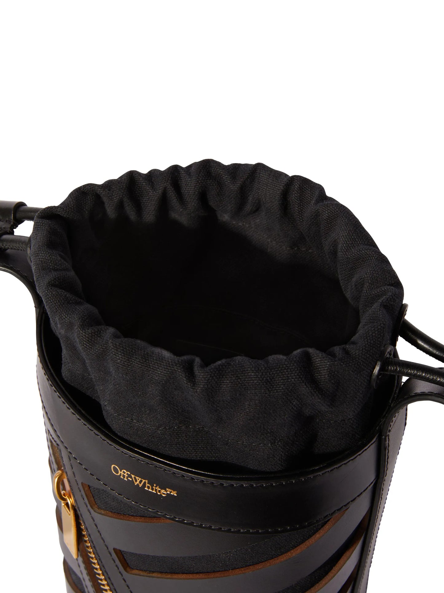 Diag cut-out bucket bag