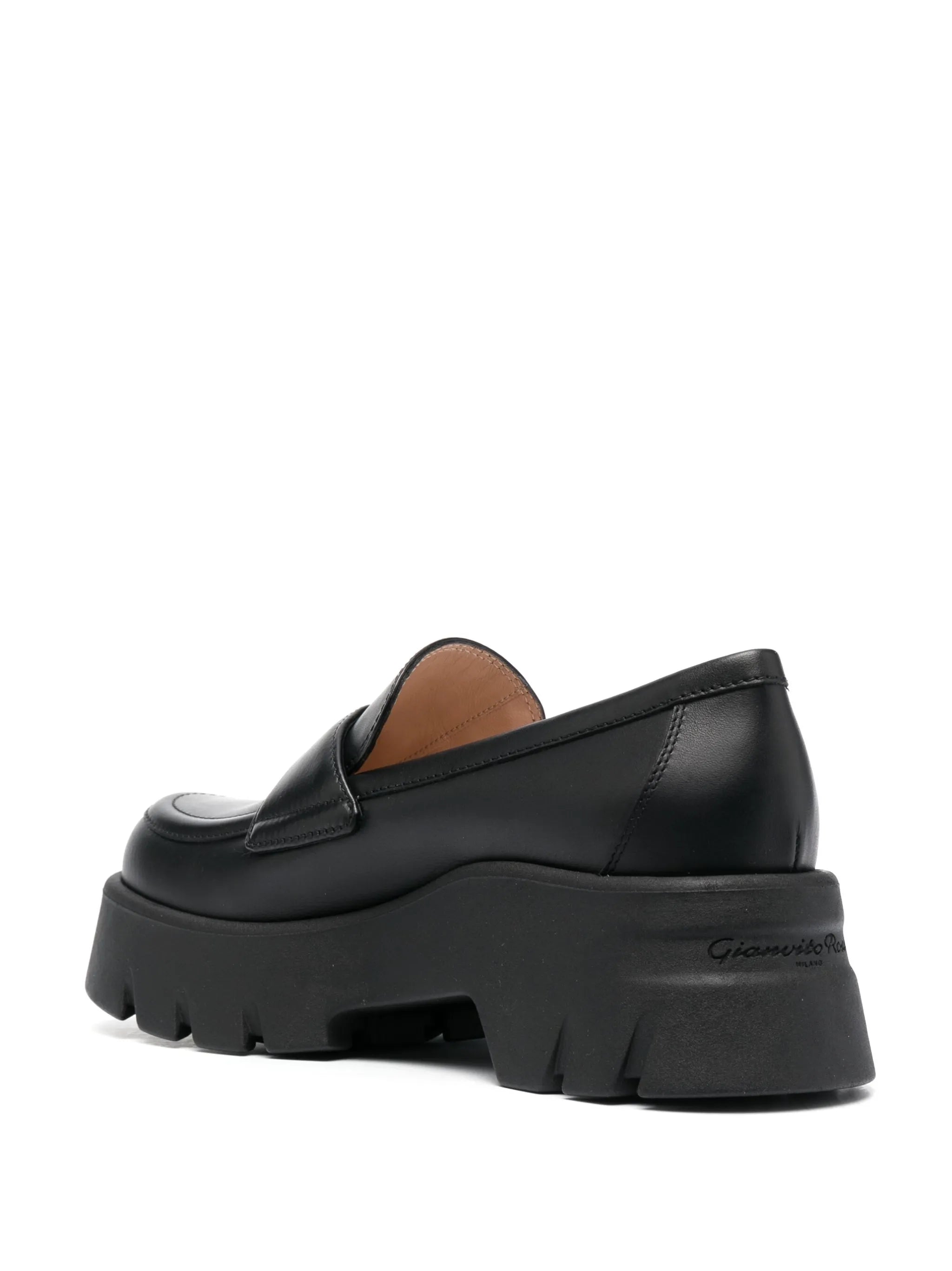 75mm chunky leather loafers
