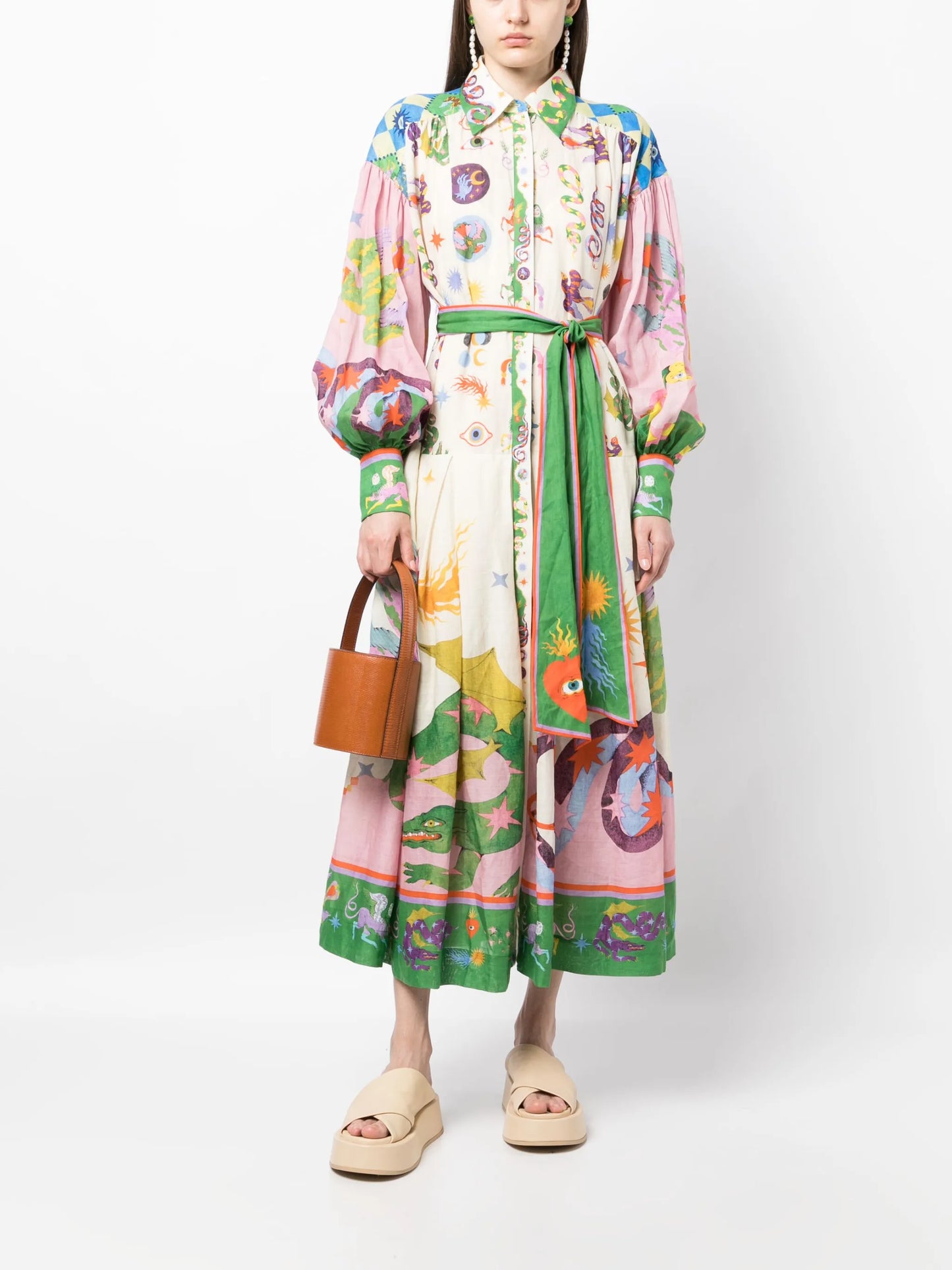 Seeker ramie shirt dress