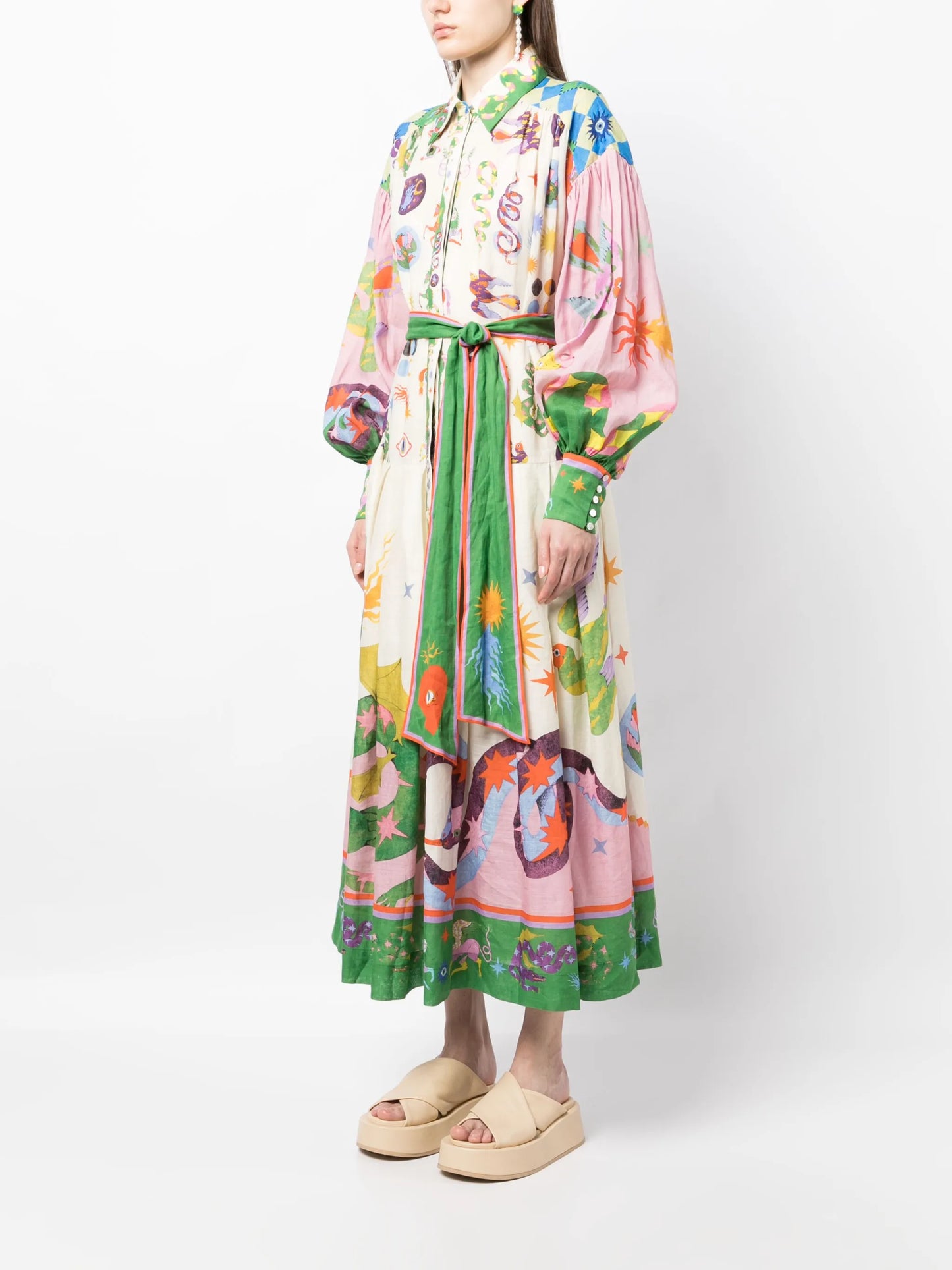 Seeker ramie shirt dress