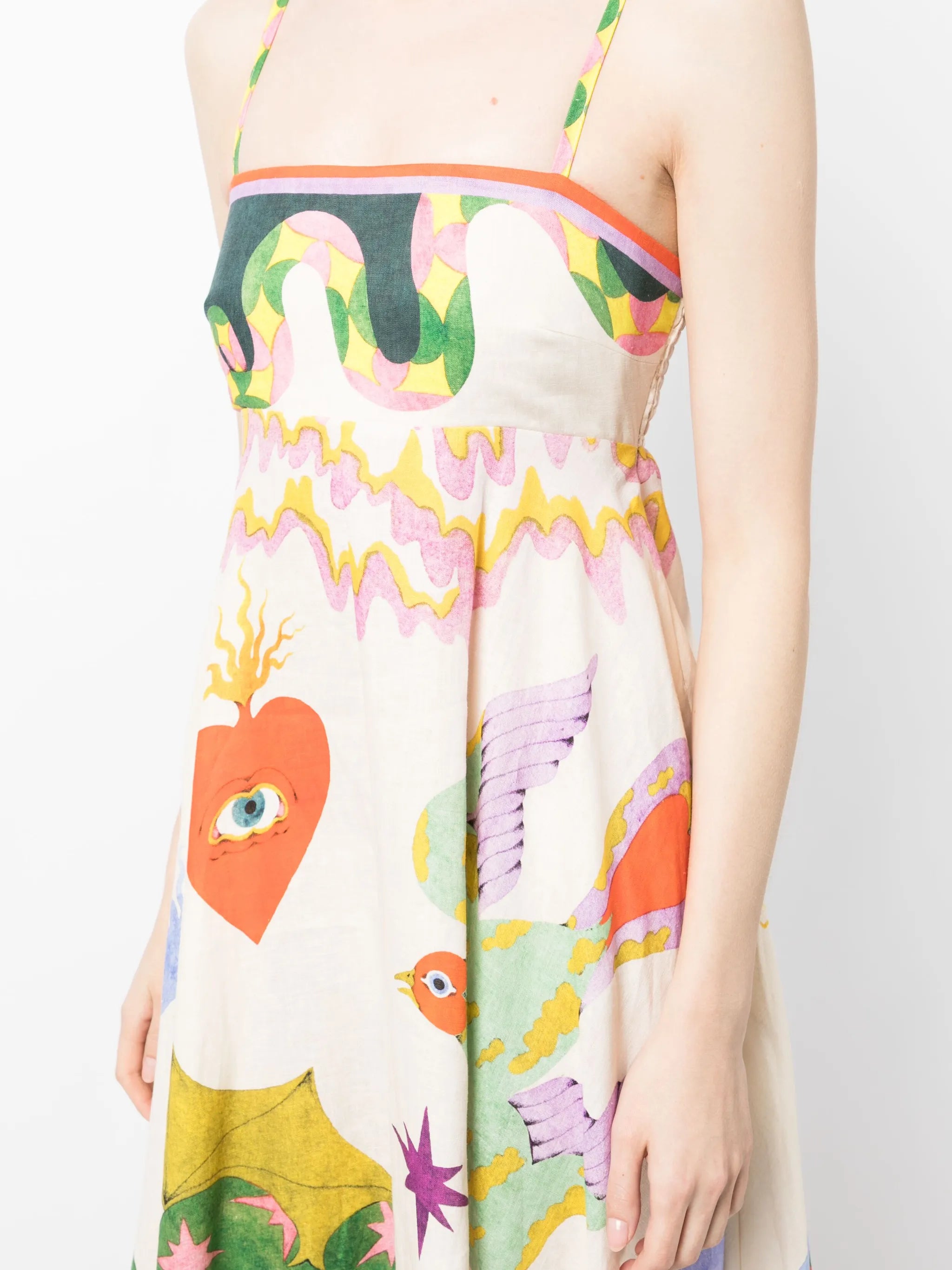 Seeker linen midi dress