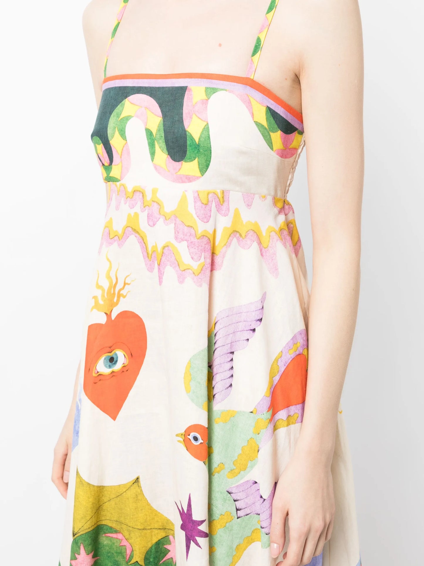 Seeker linen midi dress