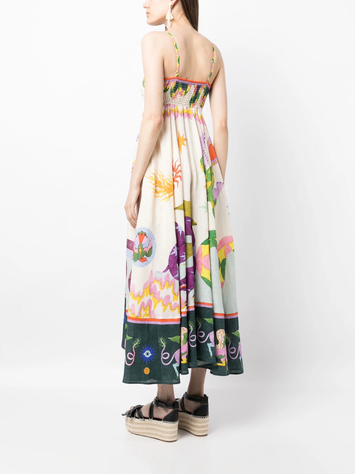 Seeker linen midi dress