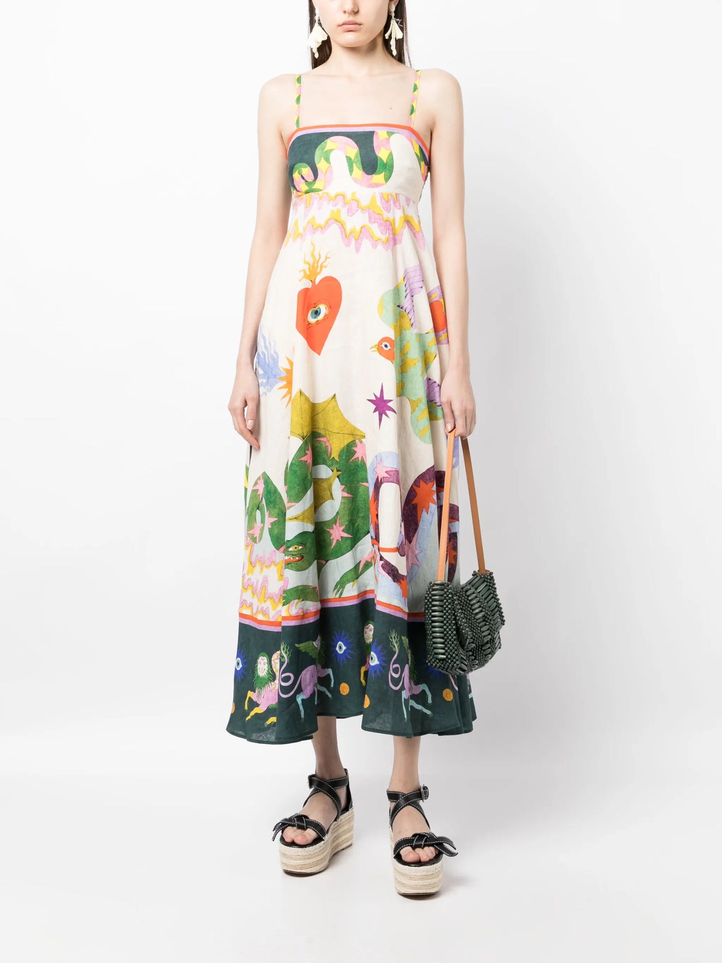 Seeker linen midi dress