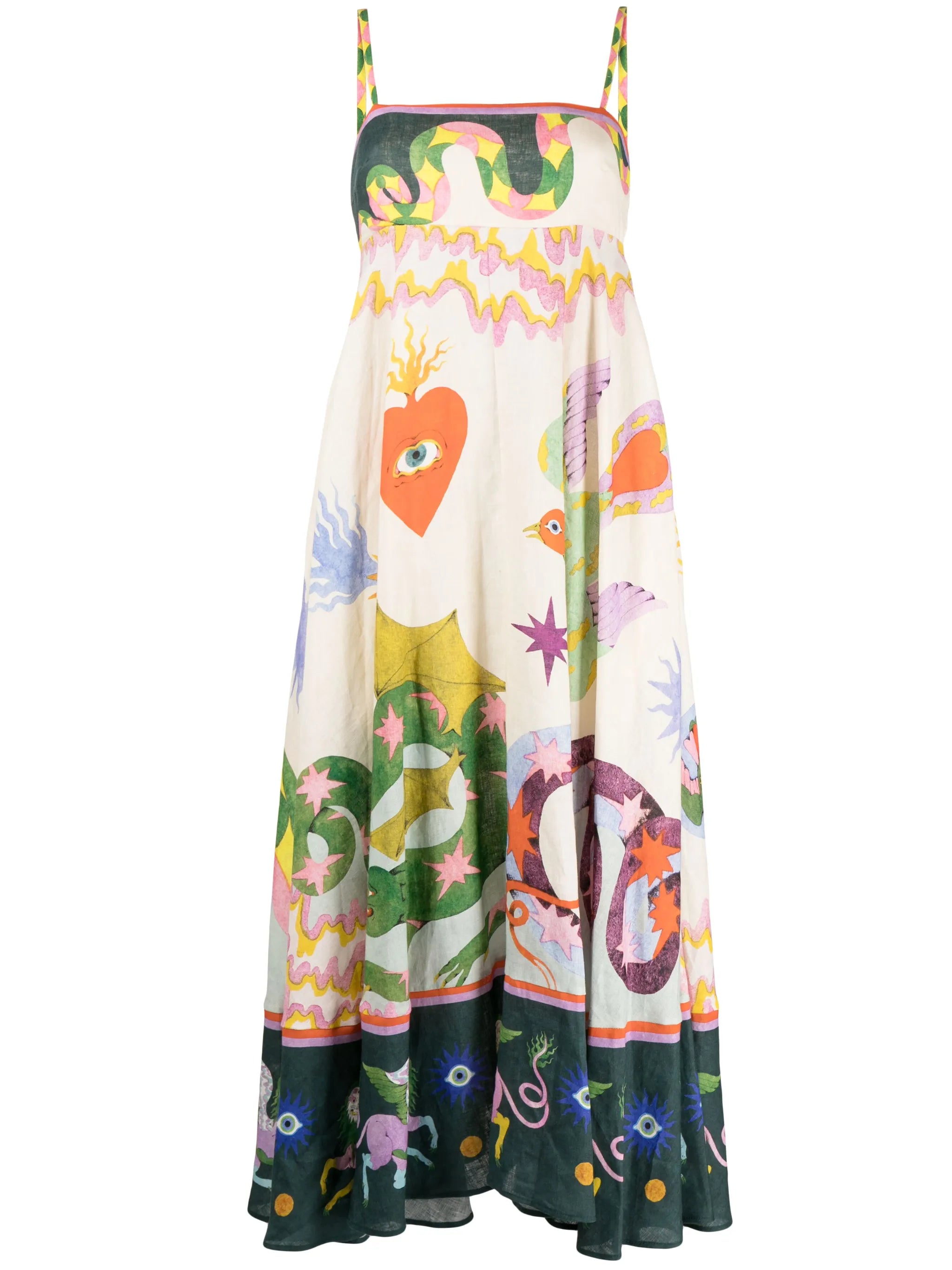 Seeker linen midi dress
