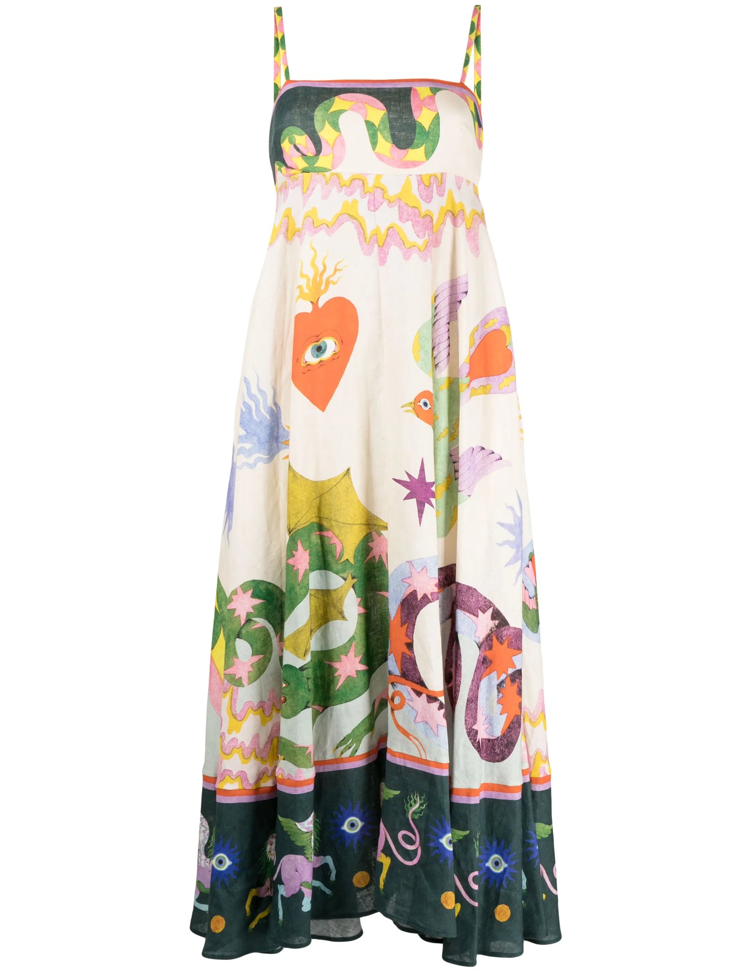 Seeker linen midi dress