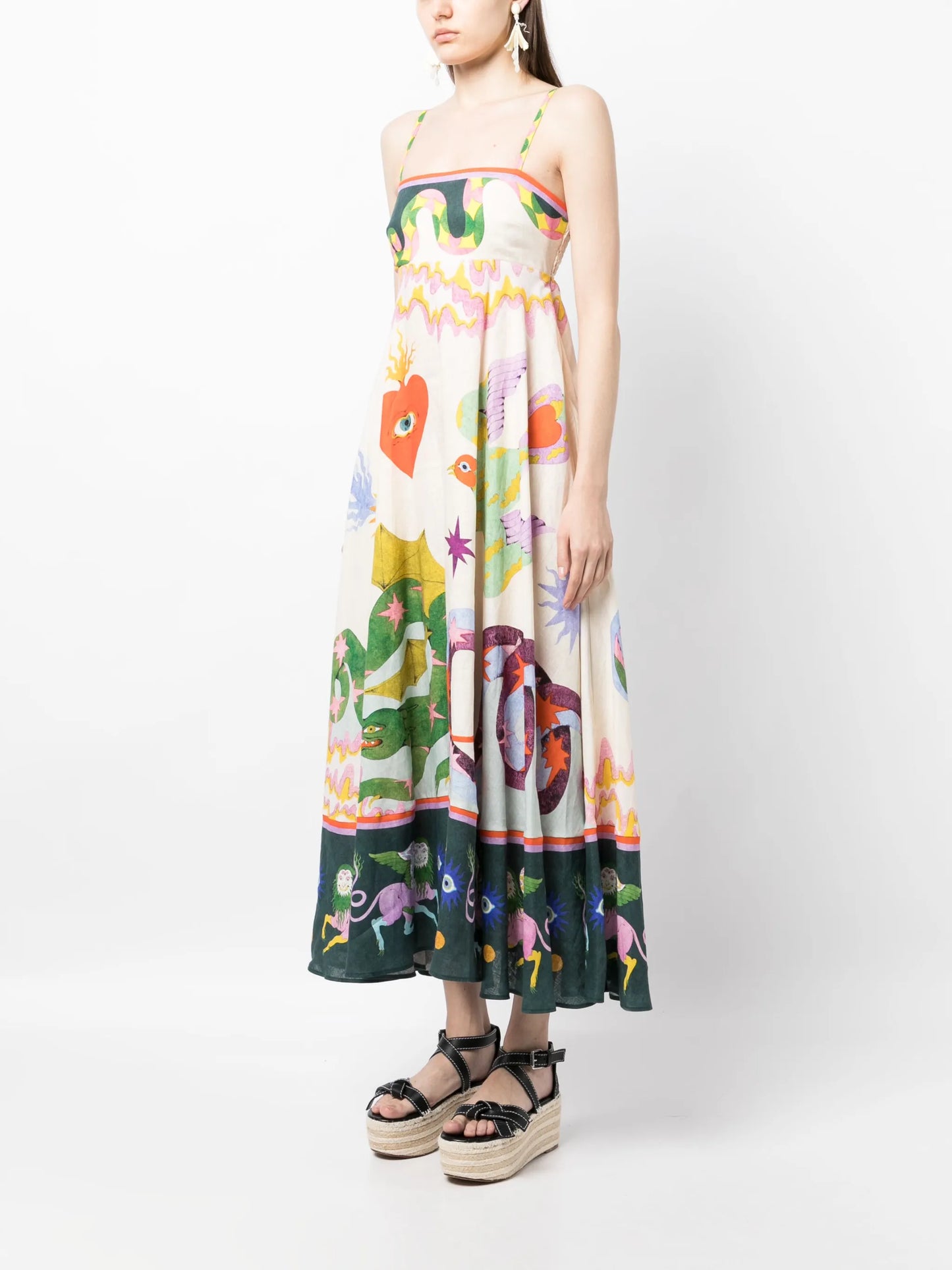 Seeker linen midi dress