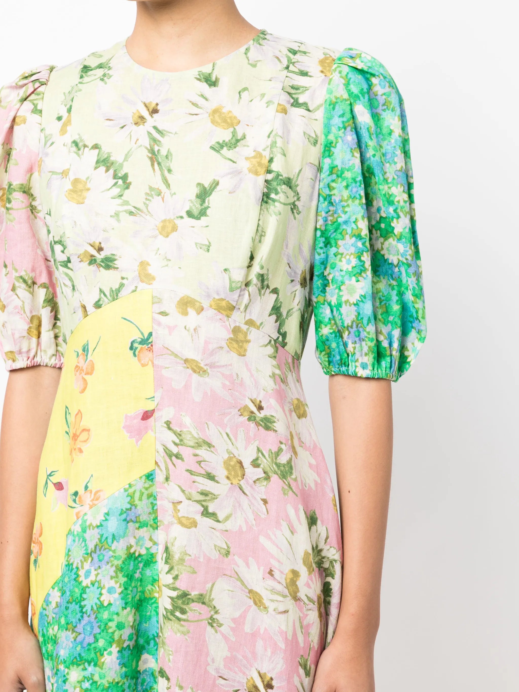 Kenzie patchwork midi dress