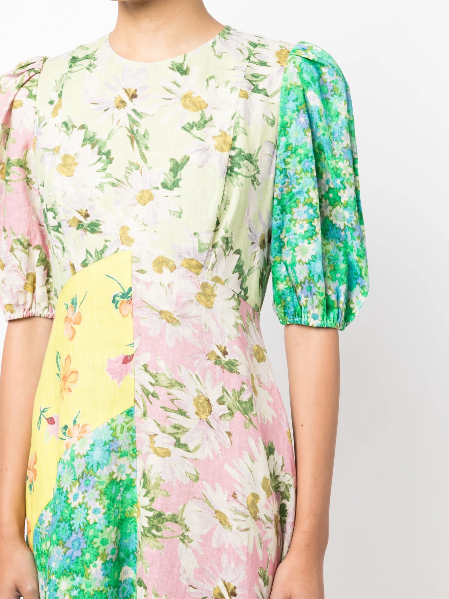 Kenzie patchwork midi dress