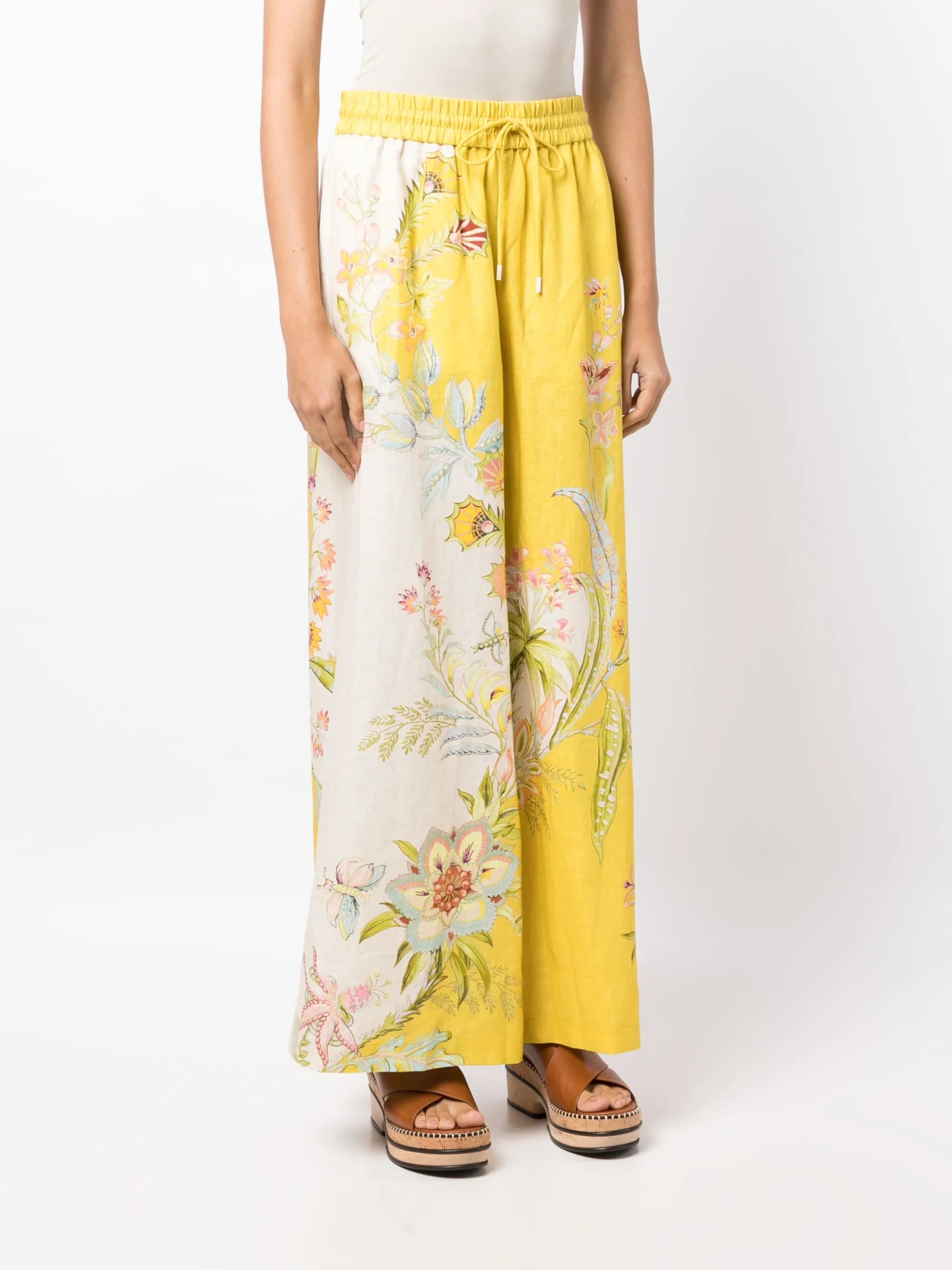 Ira printed wide-leg trousers