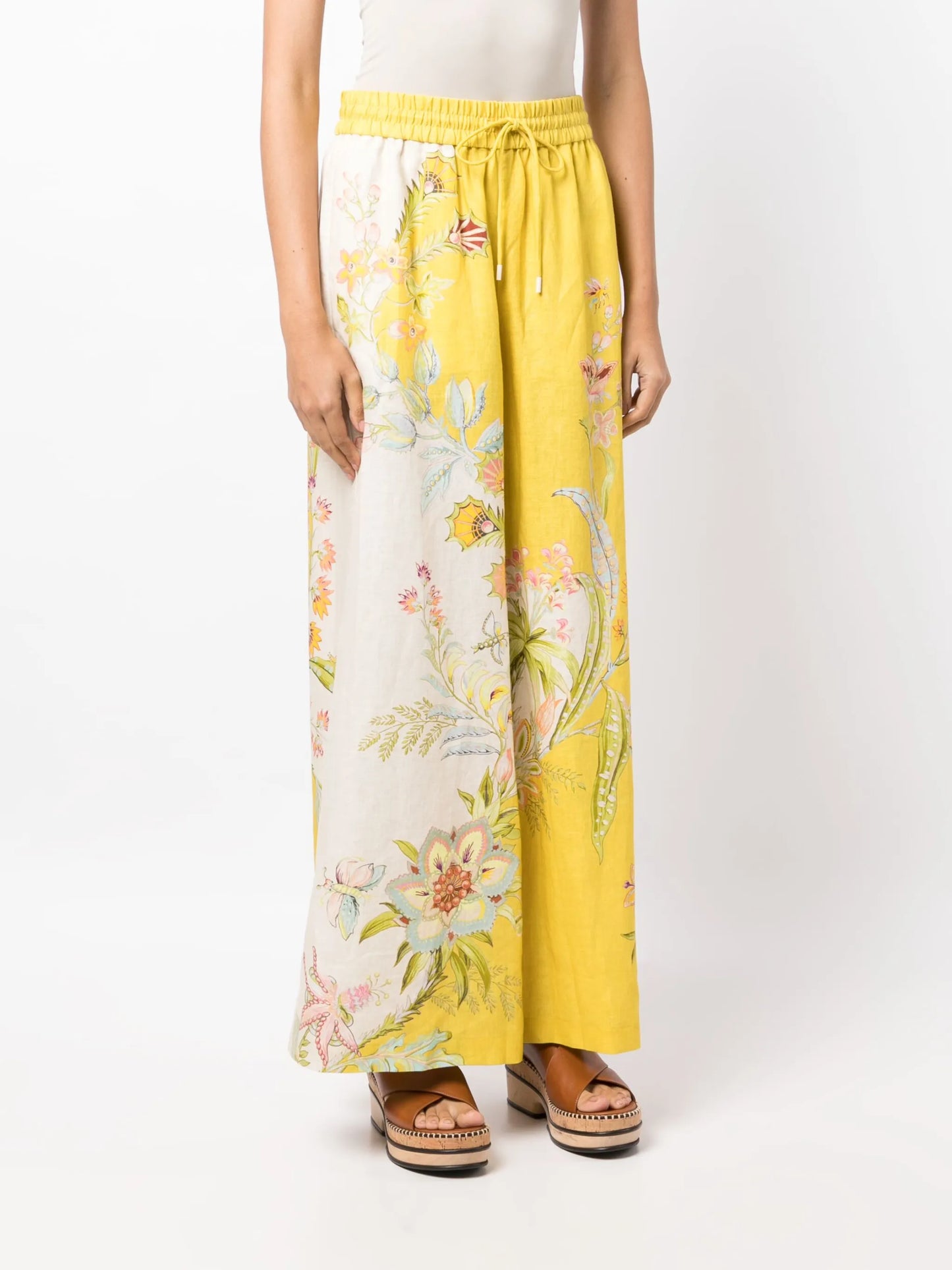Ira printed wide-leg trousers