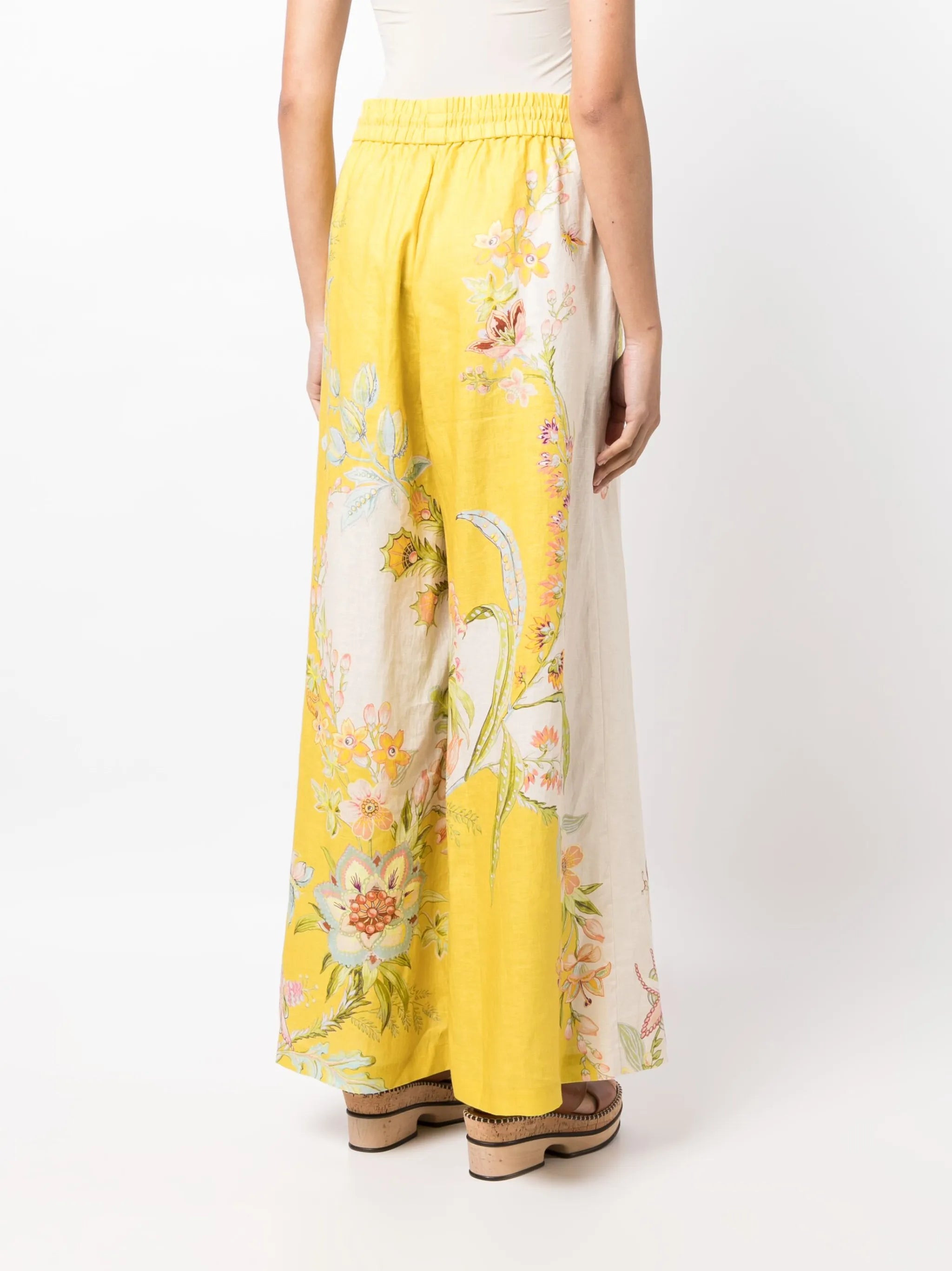 Ira printed wide-leg trousers