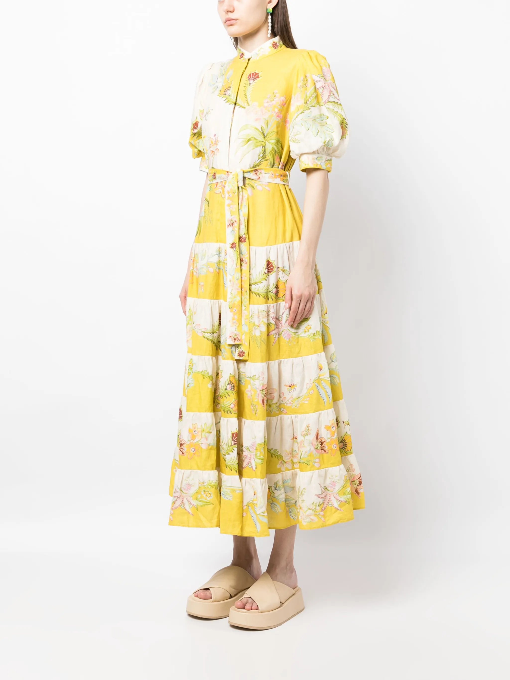 Ira tiered midi dress