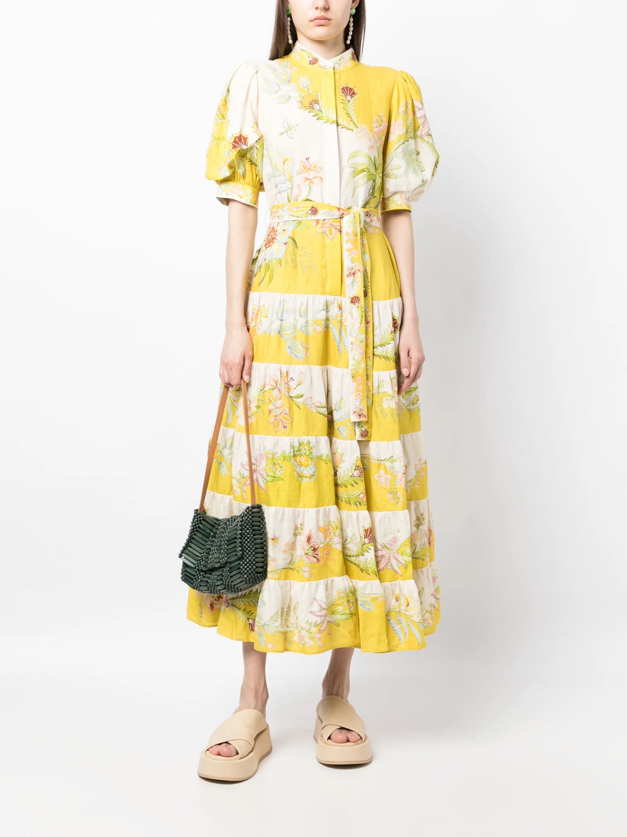 Ira tiered midi dress