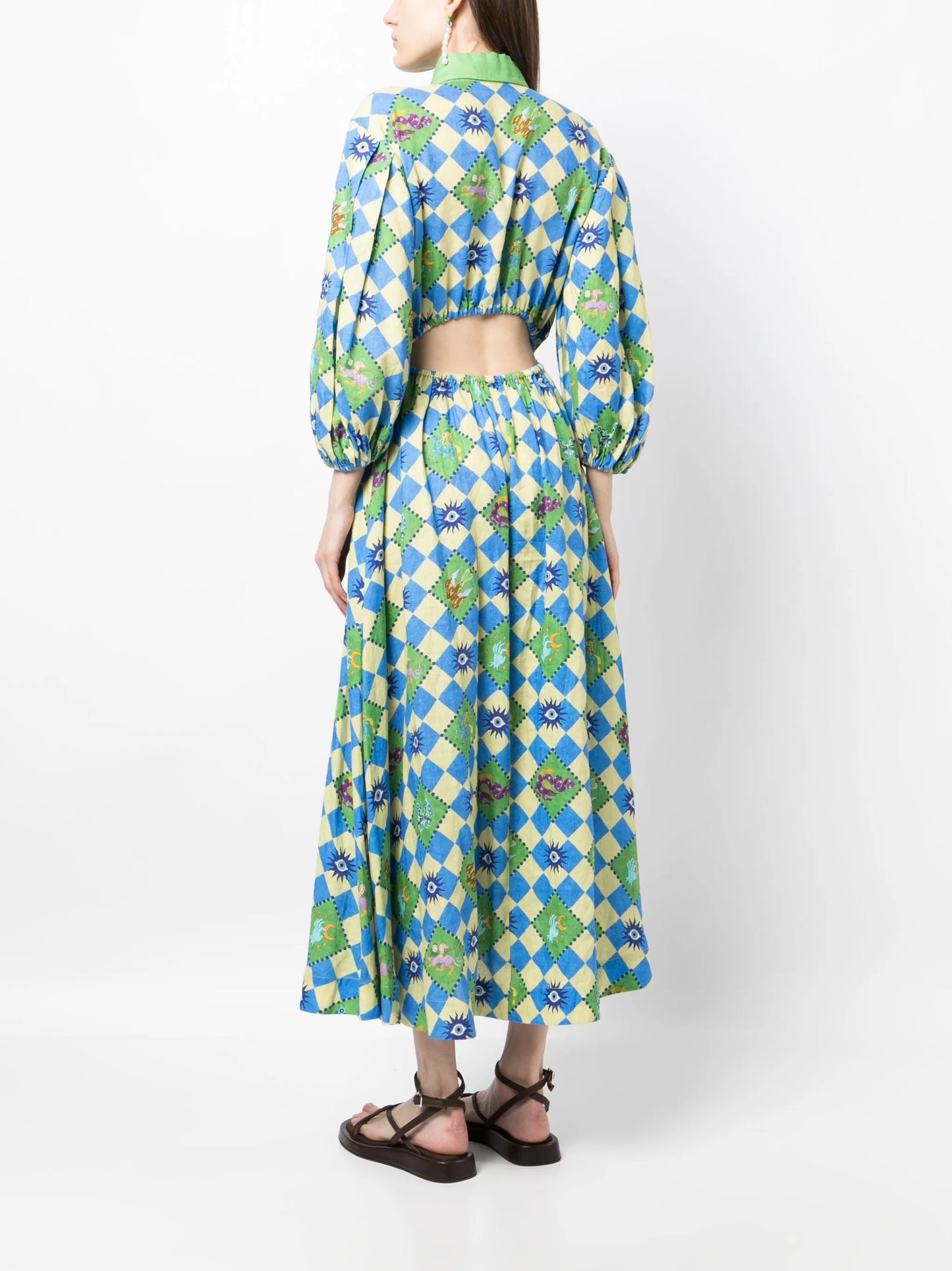 Lou twisted linen shirt dress