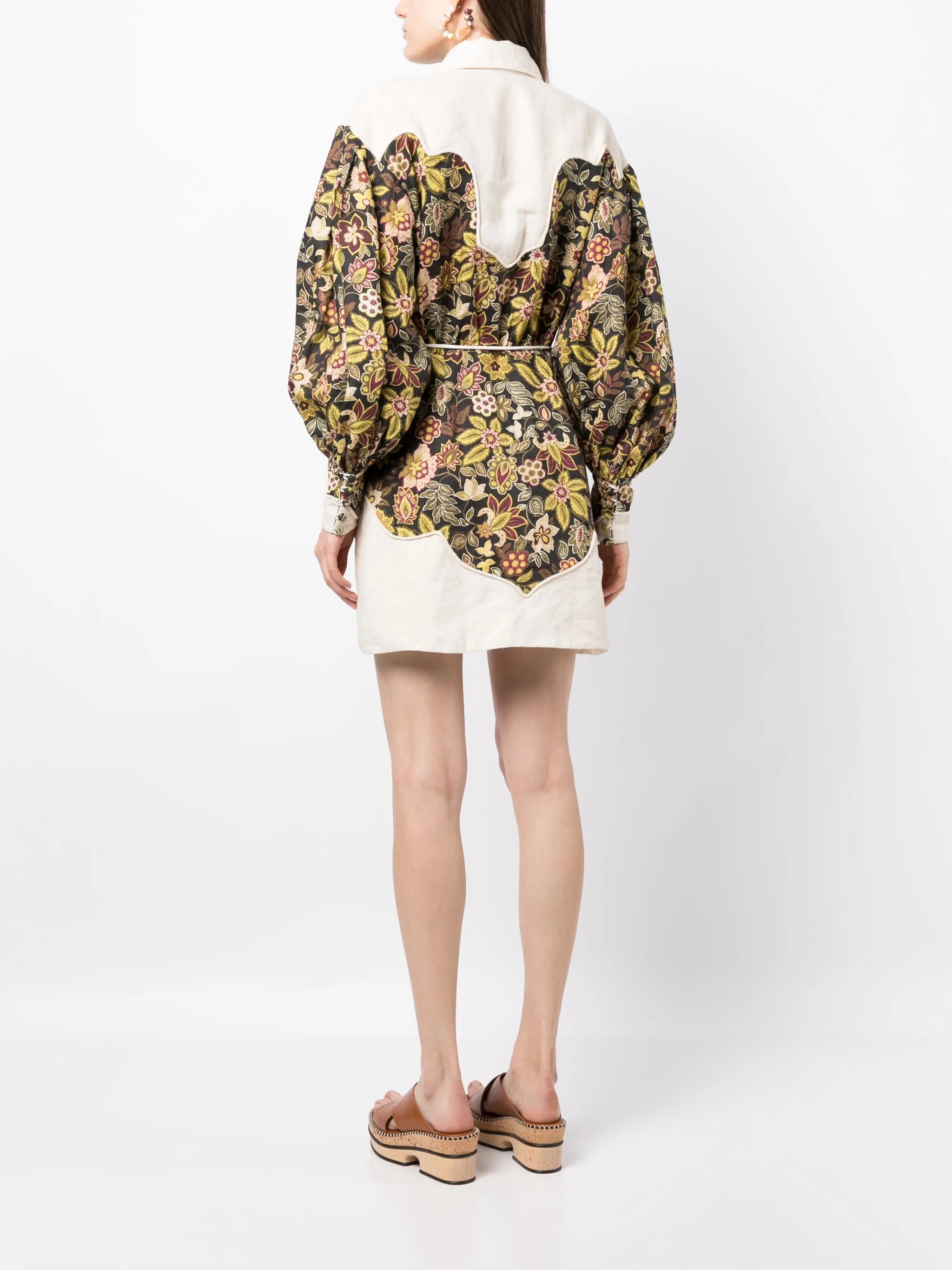 Isabella linen mini shirtdress