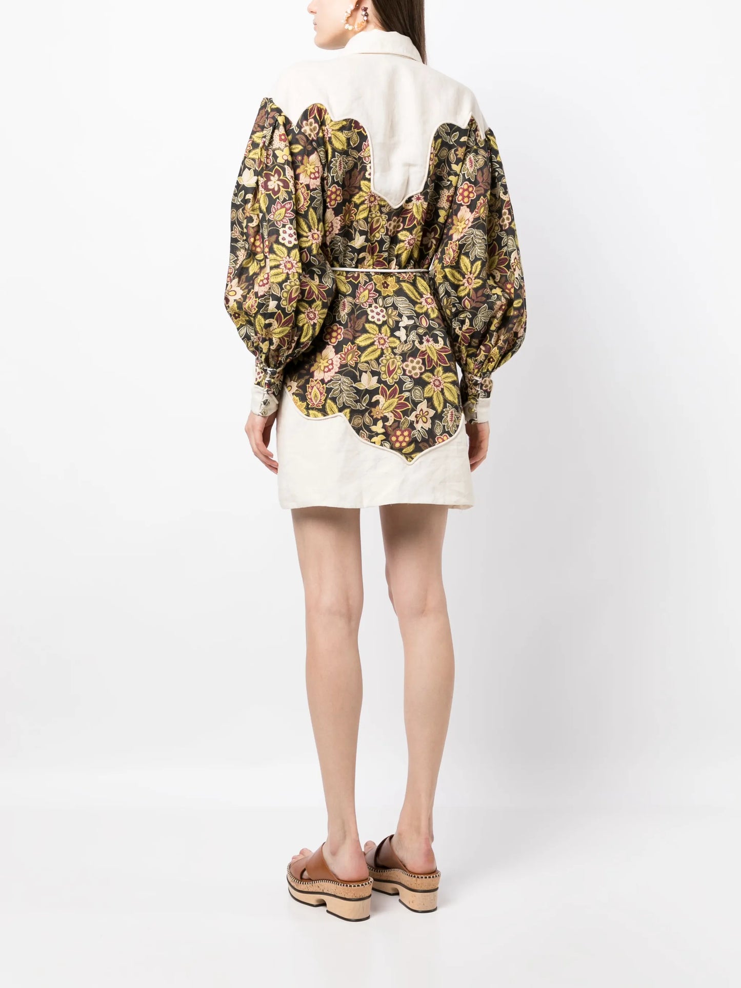 Isabella linen mini shirtdress