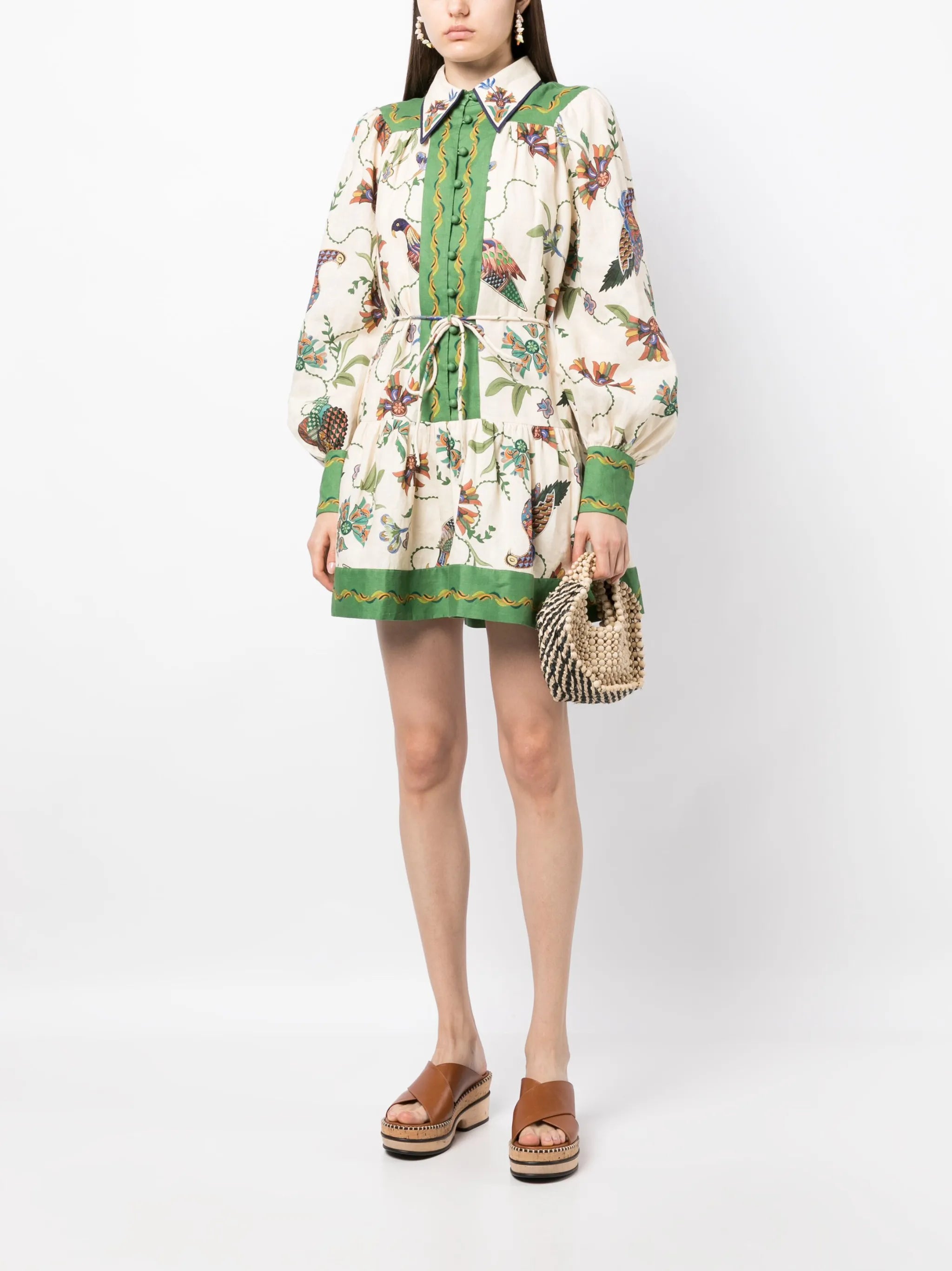 Birdie linen mini shirtdress
