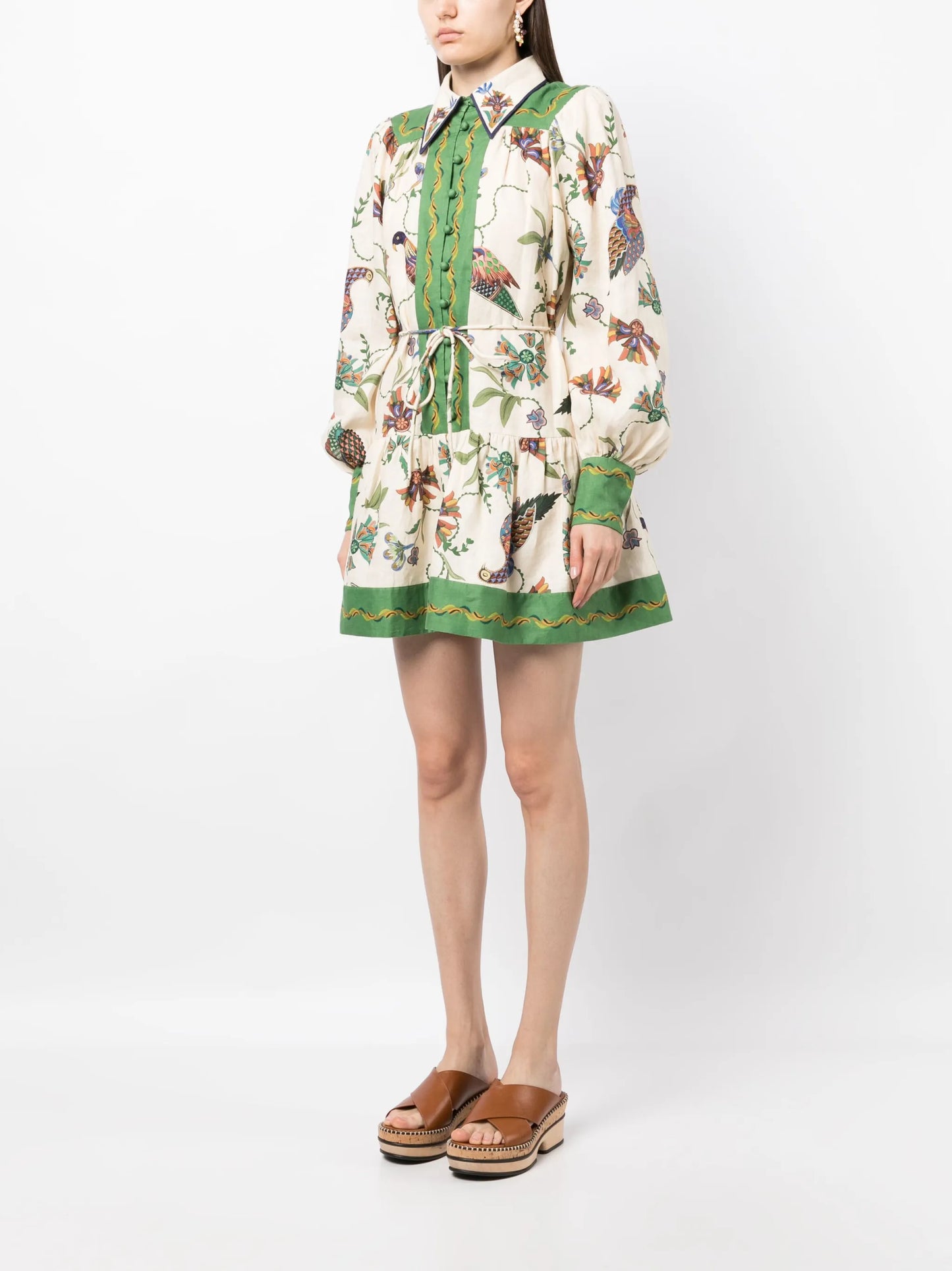 Birdie linen mini shirtdress