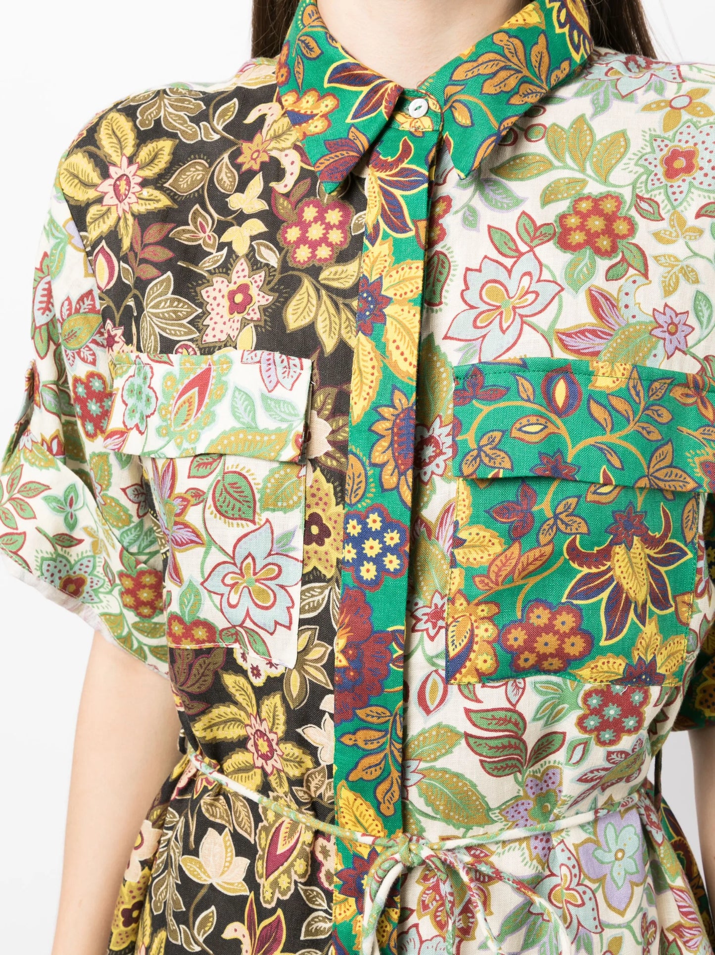 Isabella linen midi shirtdress
