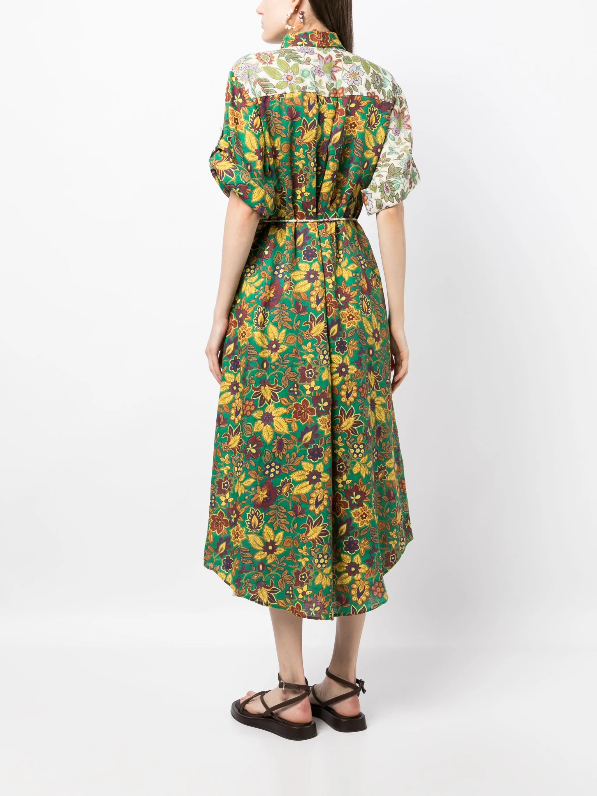 Isabella linen midi shirtdress