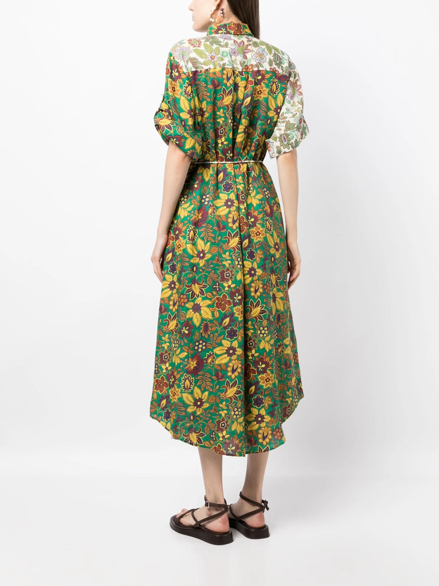 Isabella linen midi shirtdress