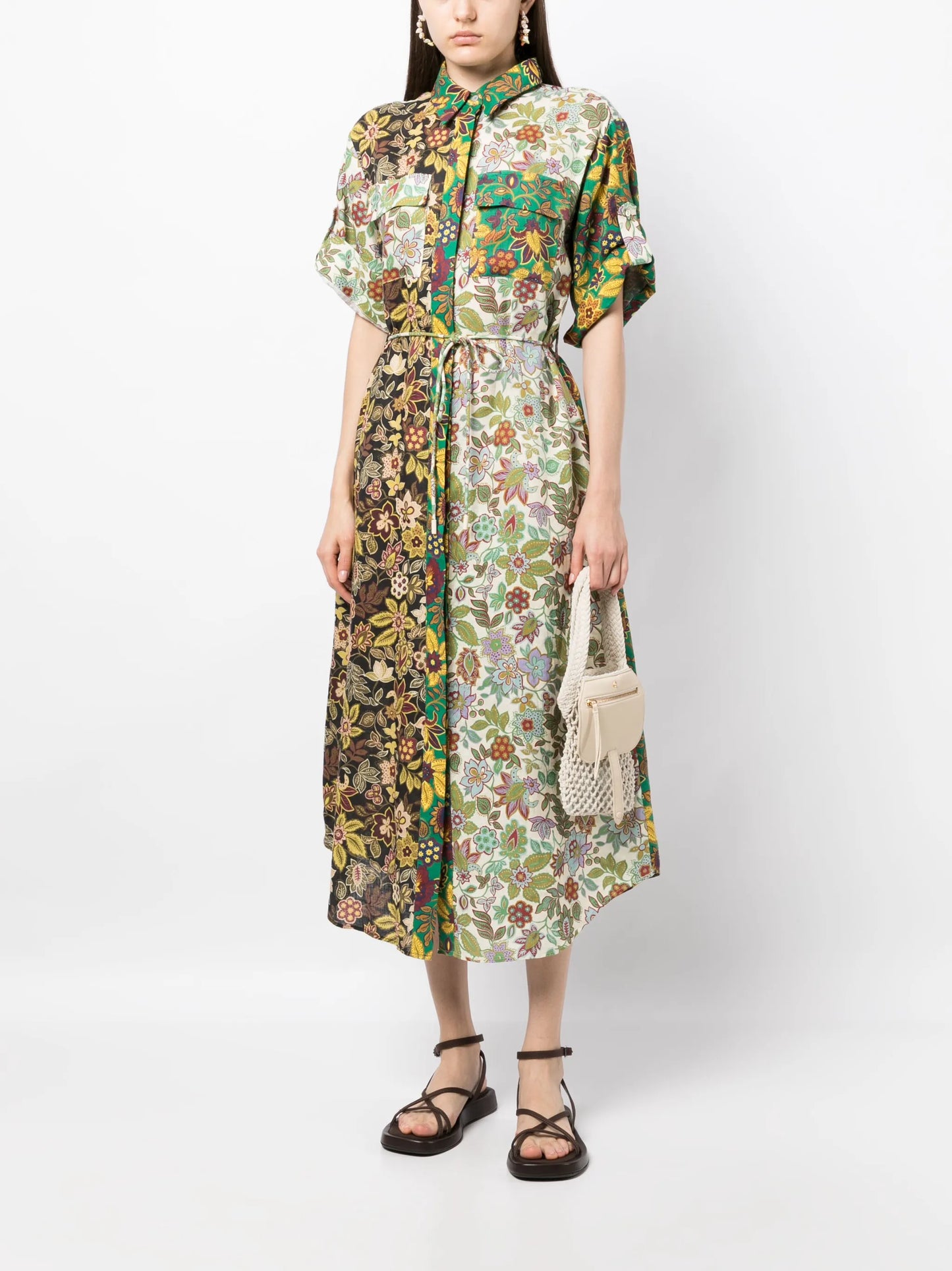 Isabella linen midi shirtdress