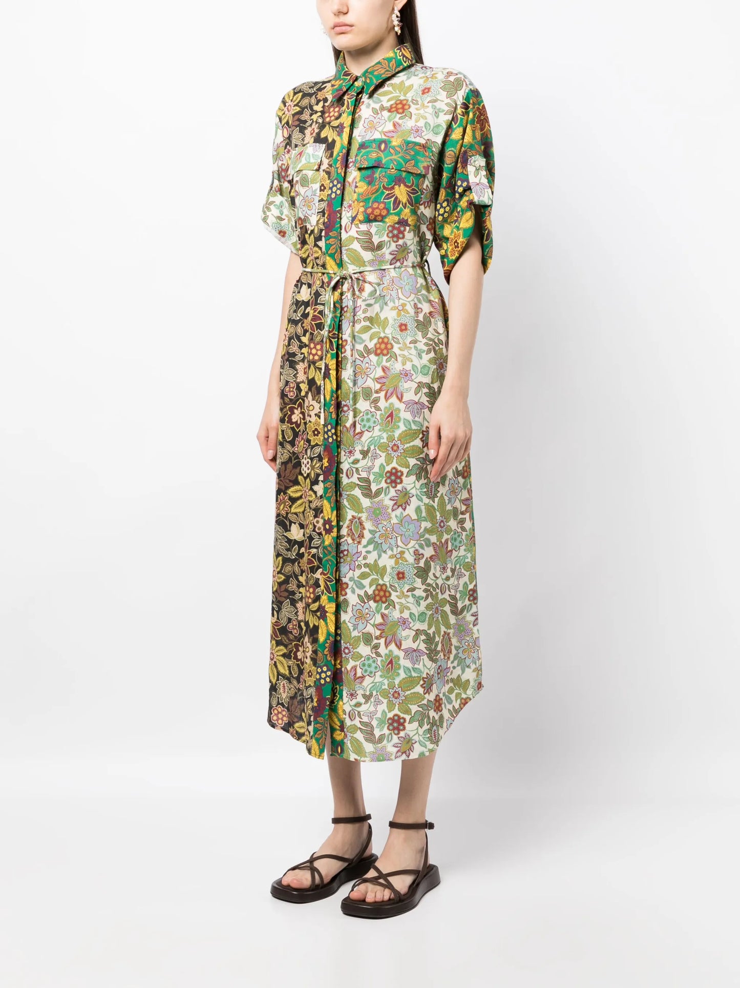 Isabella linen midi shirtdress