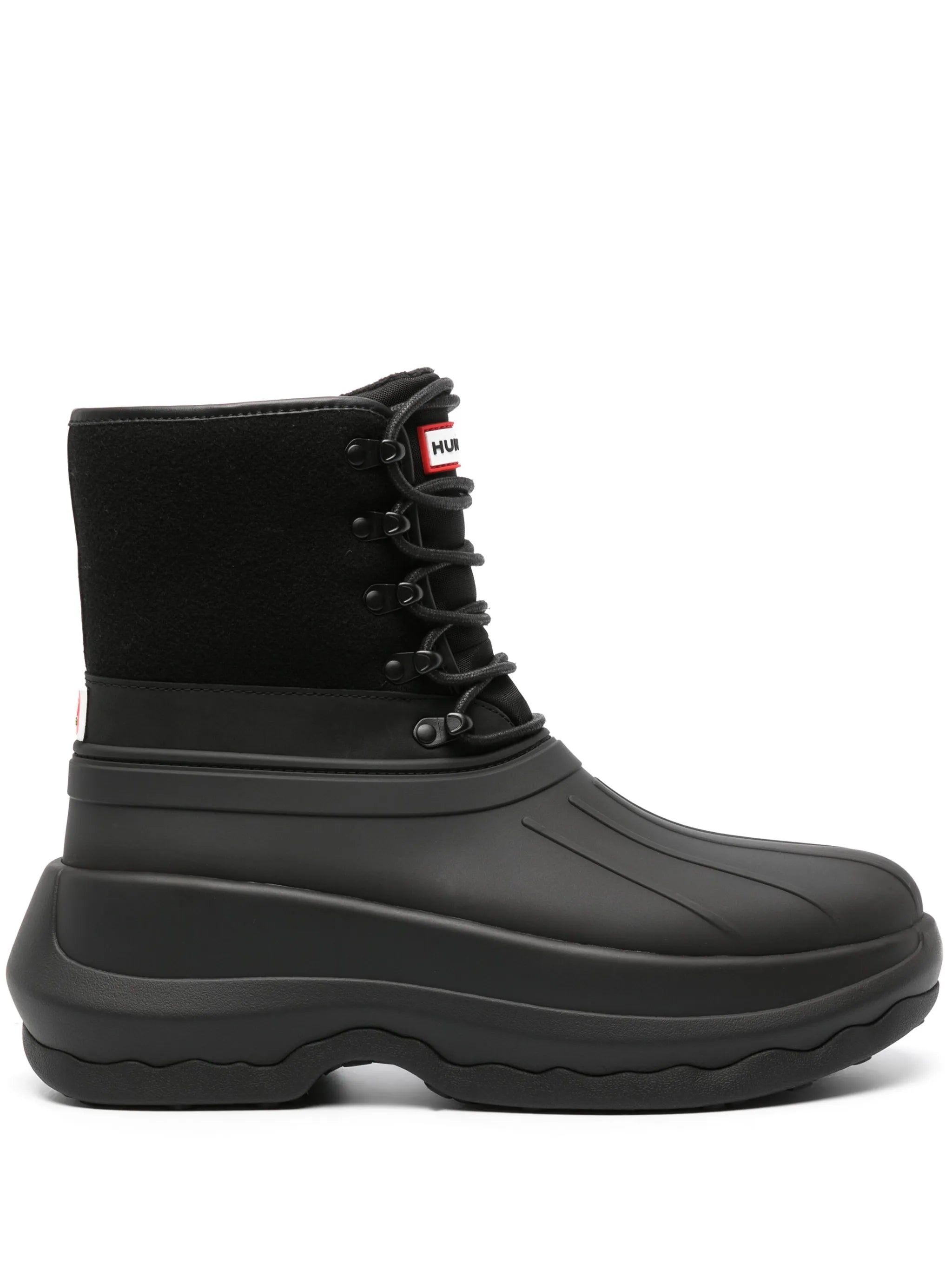 x Hunter logo-patch boots