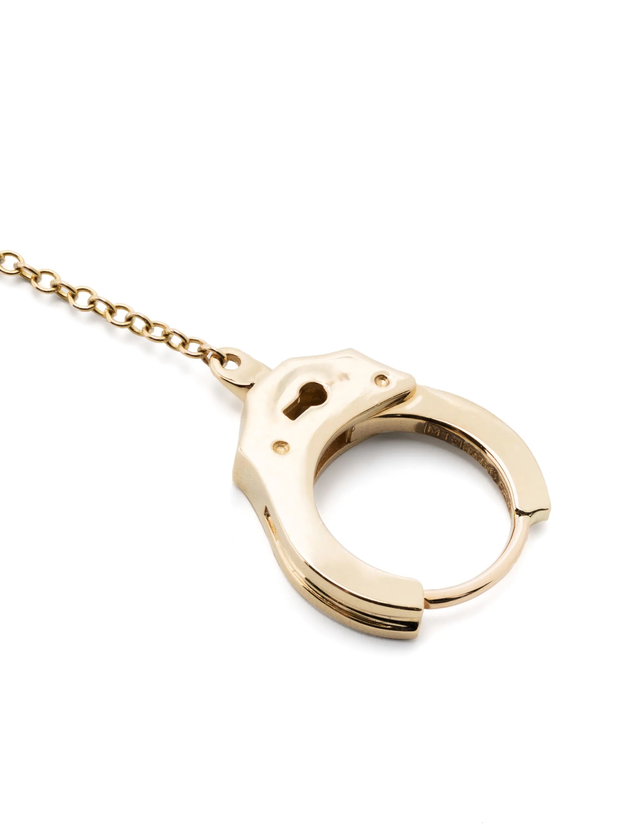 14kt yellow gold Handcuff hoop earring