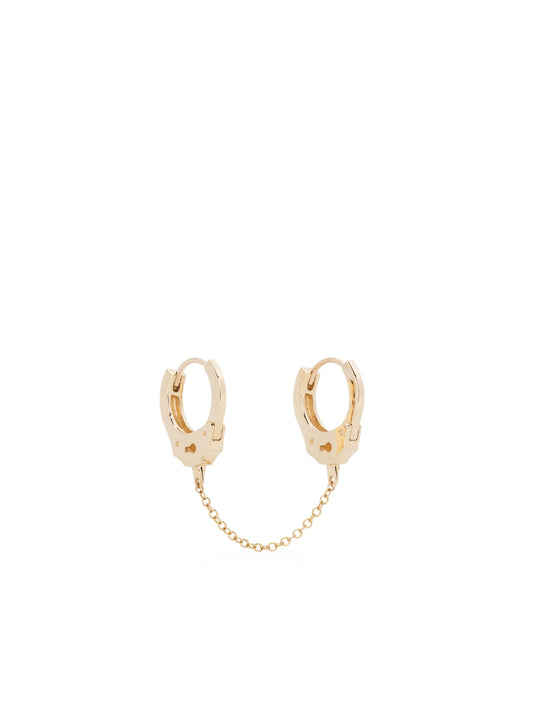 14kt yellow gold Handcuff hoop earring