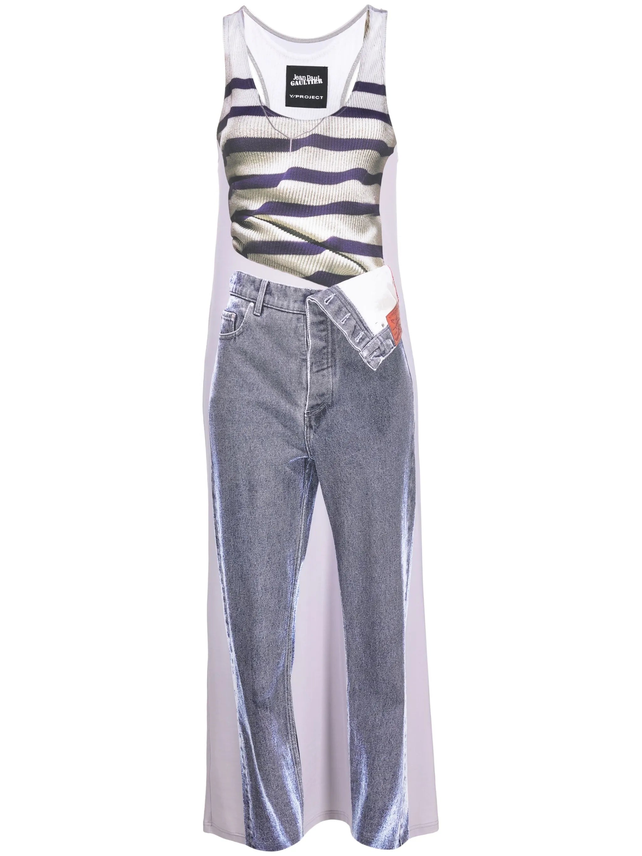 x Jean Paul Gaultier Trompe L'Oeil Mariniere dress