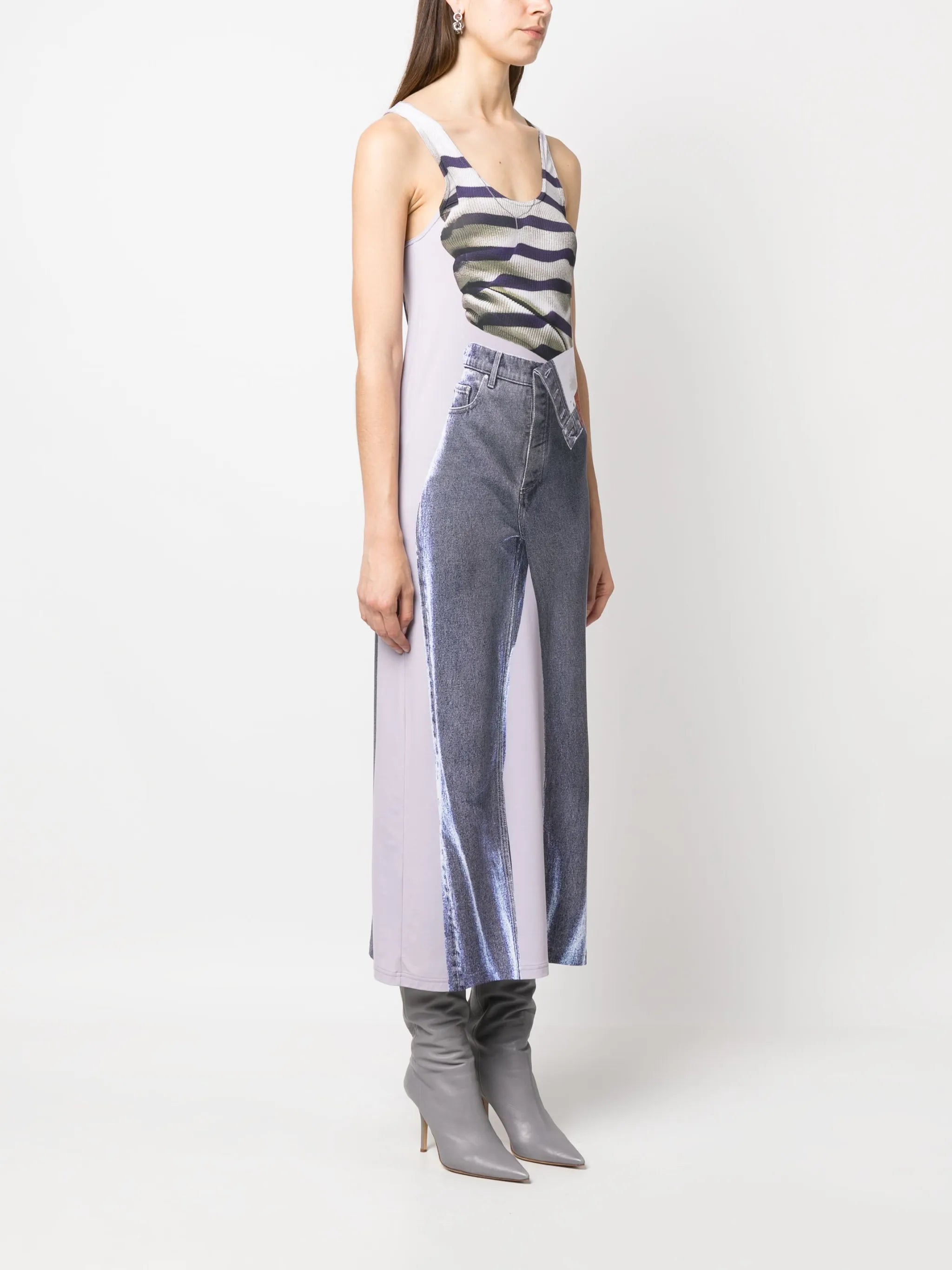 x Jean Paul Gaultier Trompe L'Oeil Mariniere dress