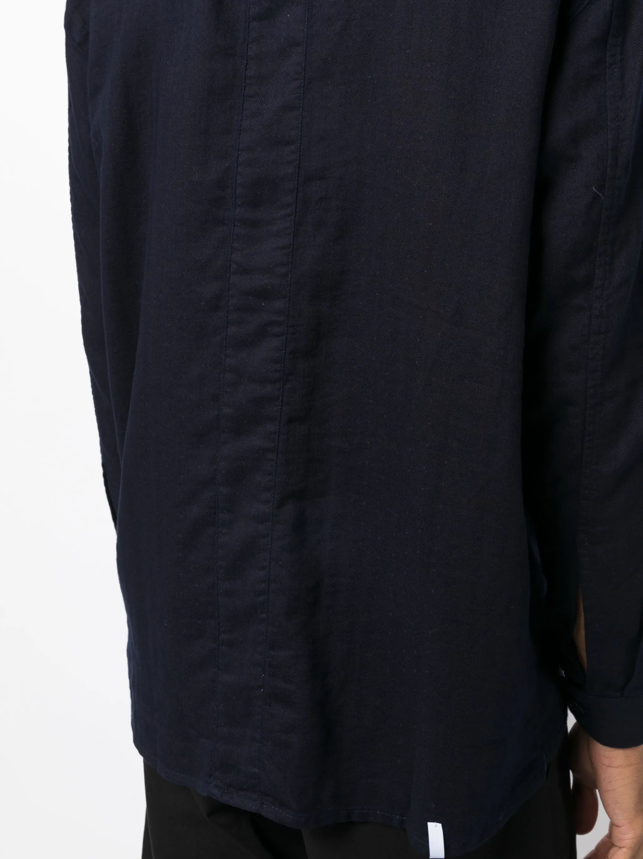 band-collar cotton shirt
