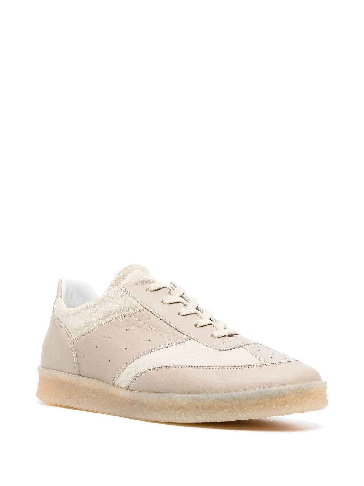 panelled lace-up sneakers