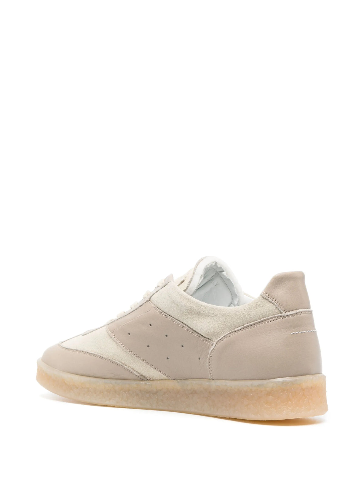 panelled lace-up sneakers
