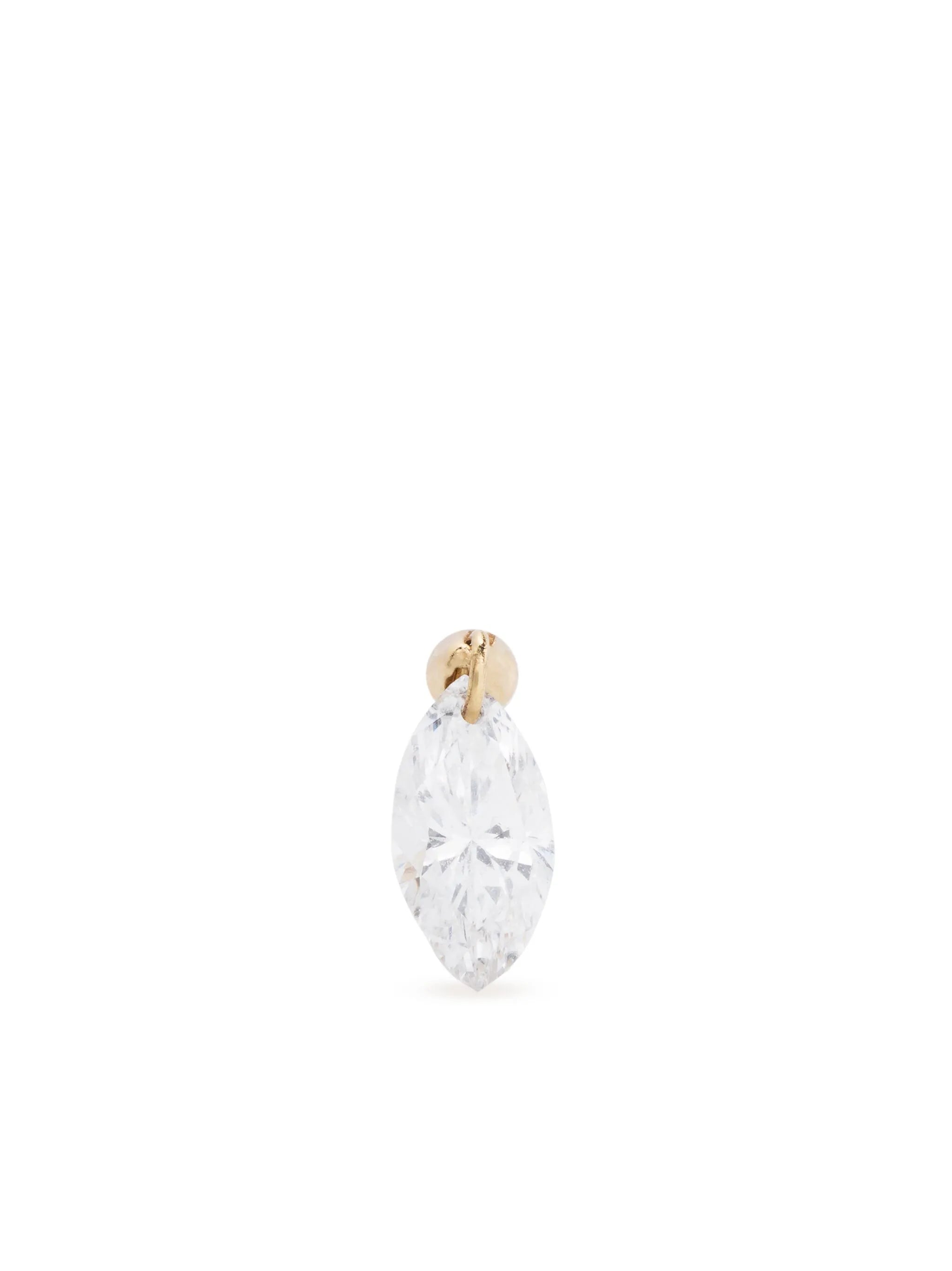 18kt yellow gold Floating diamond stud earring