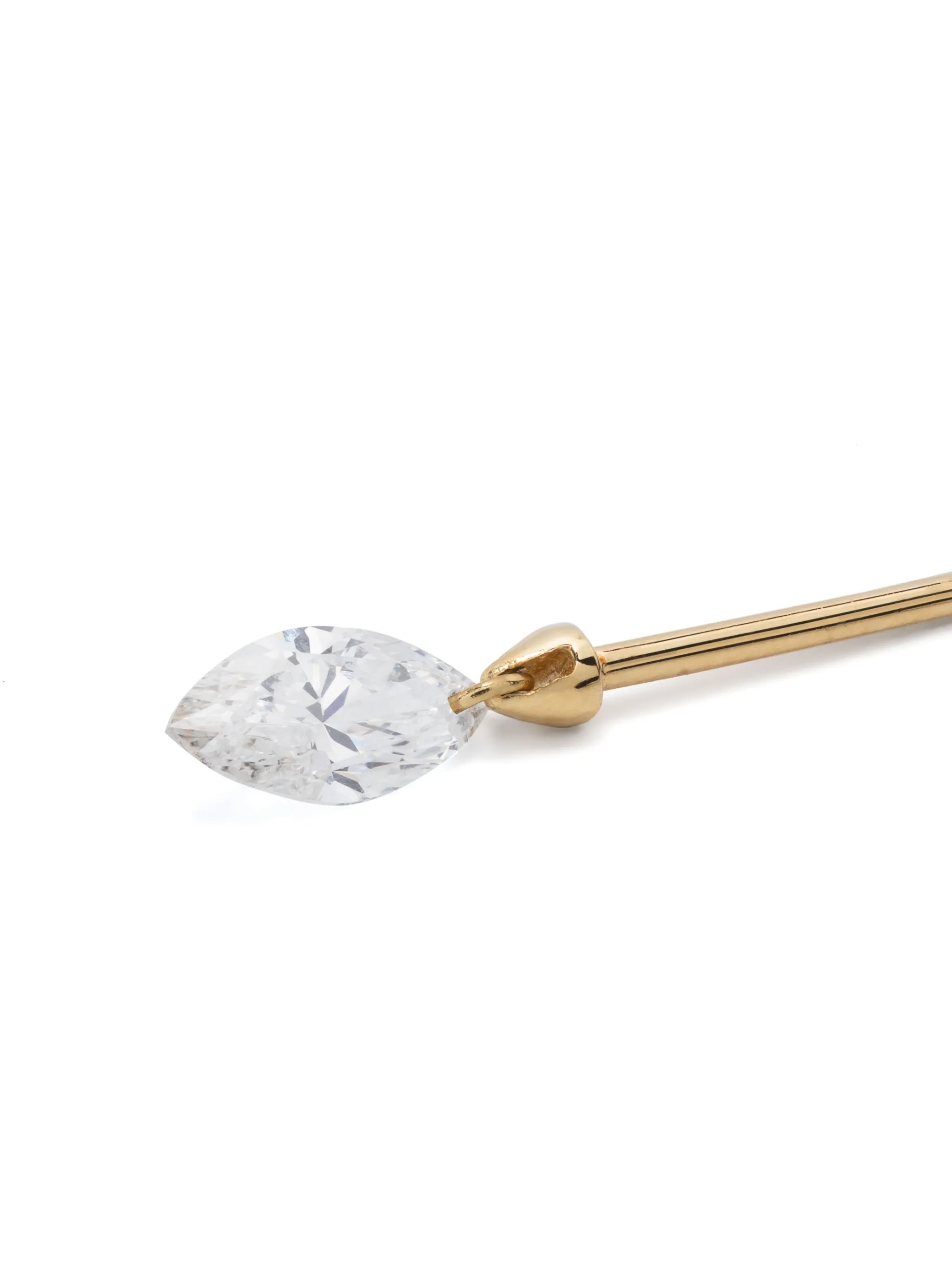 18kt yellow gold Floating diamond stud earring