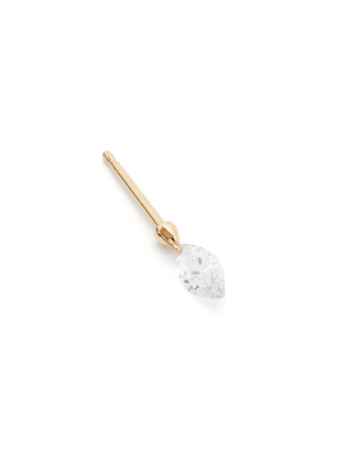 18kt yellow gold Floating diamond stud earring