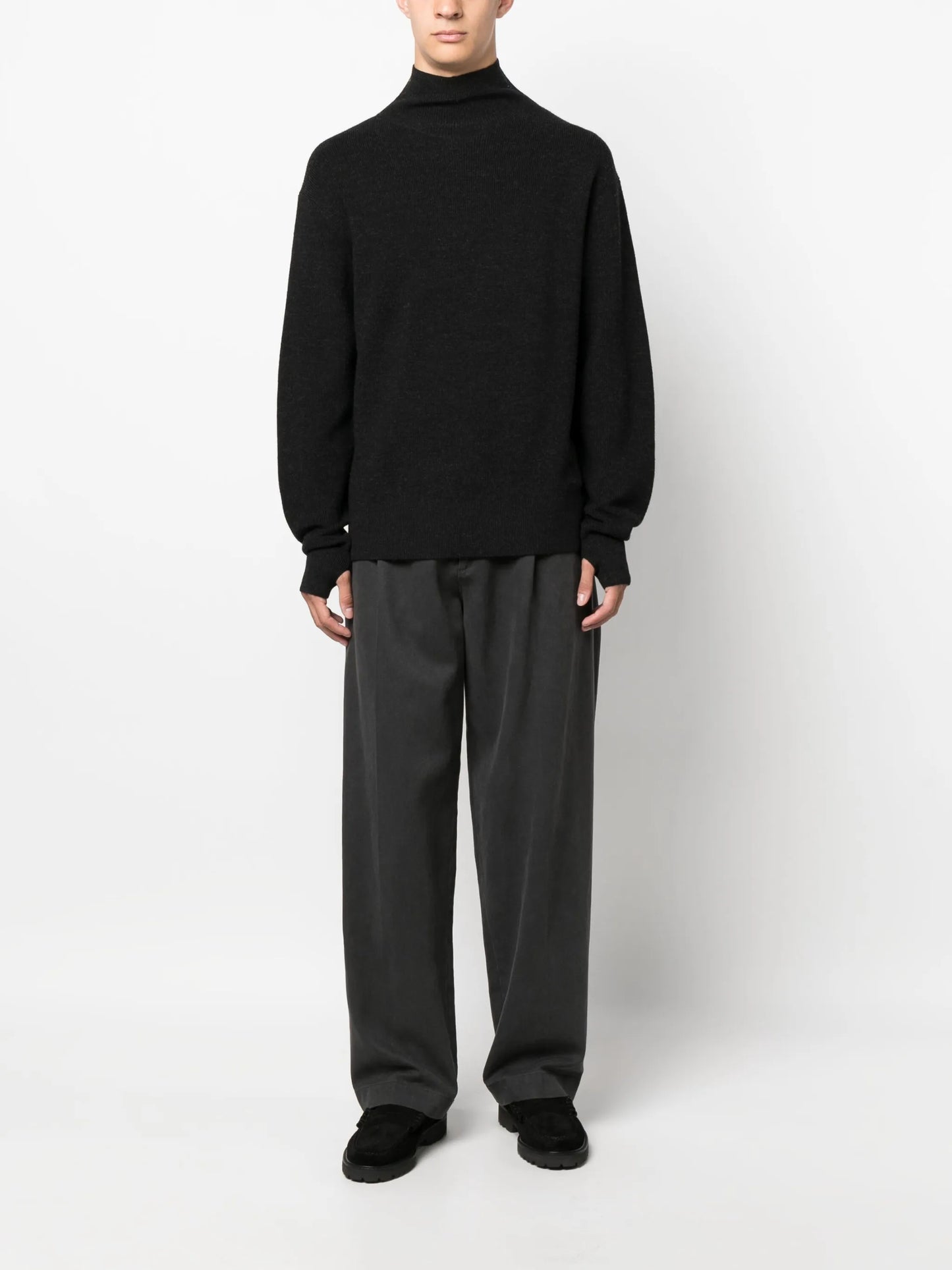 merino wool roll-neck jumper