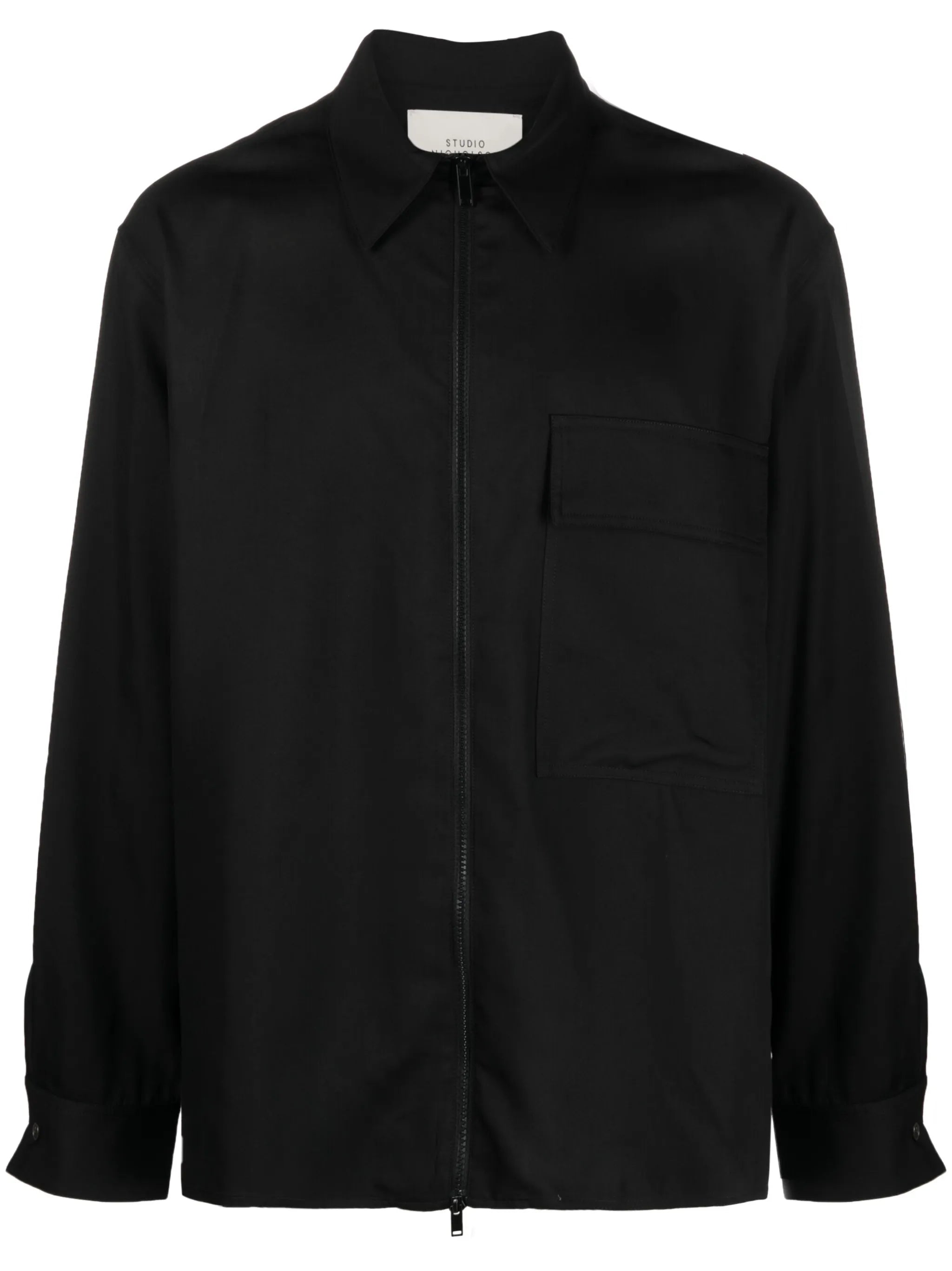 zip-fastening shirt jacket