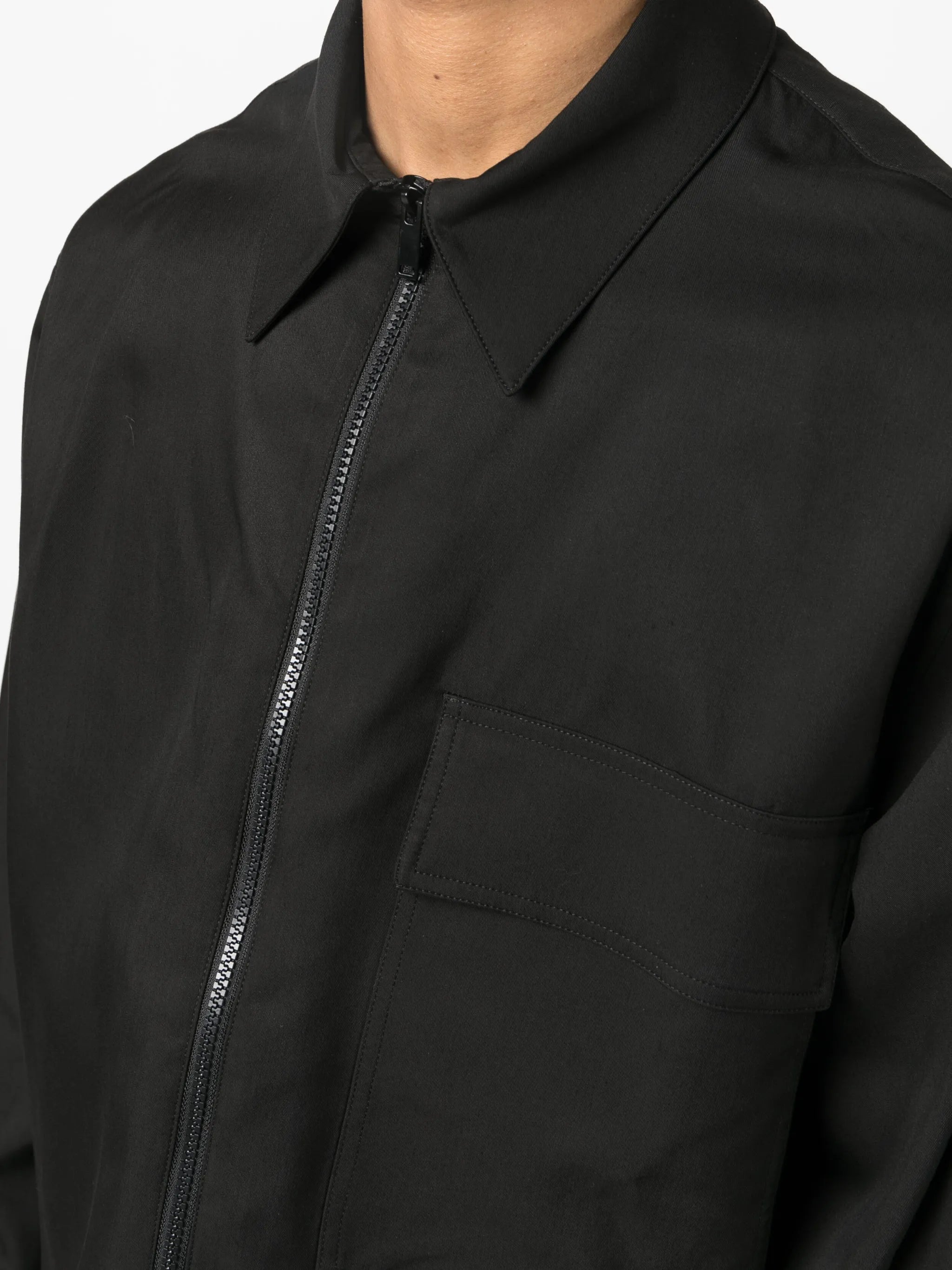 zip-fastening shirt jacket