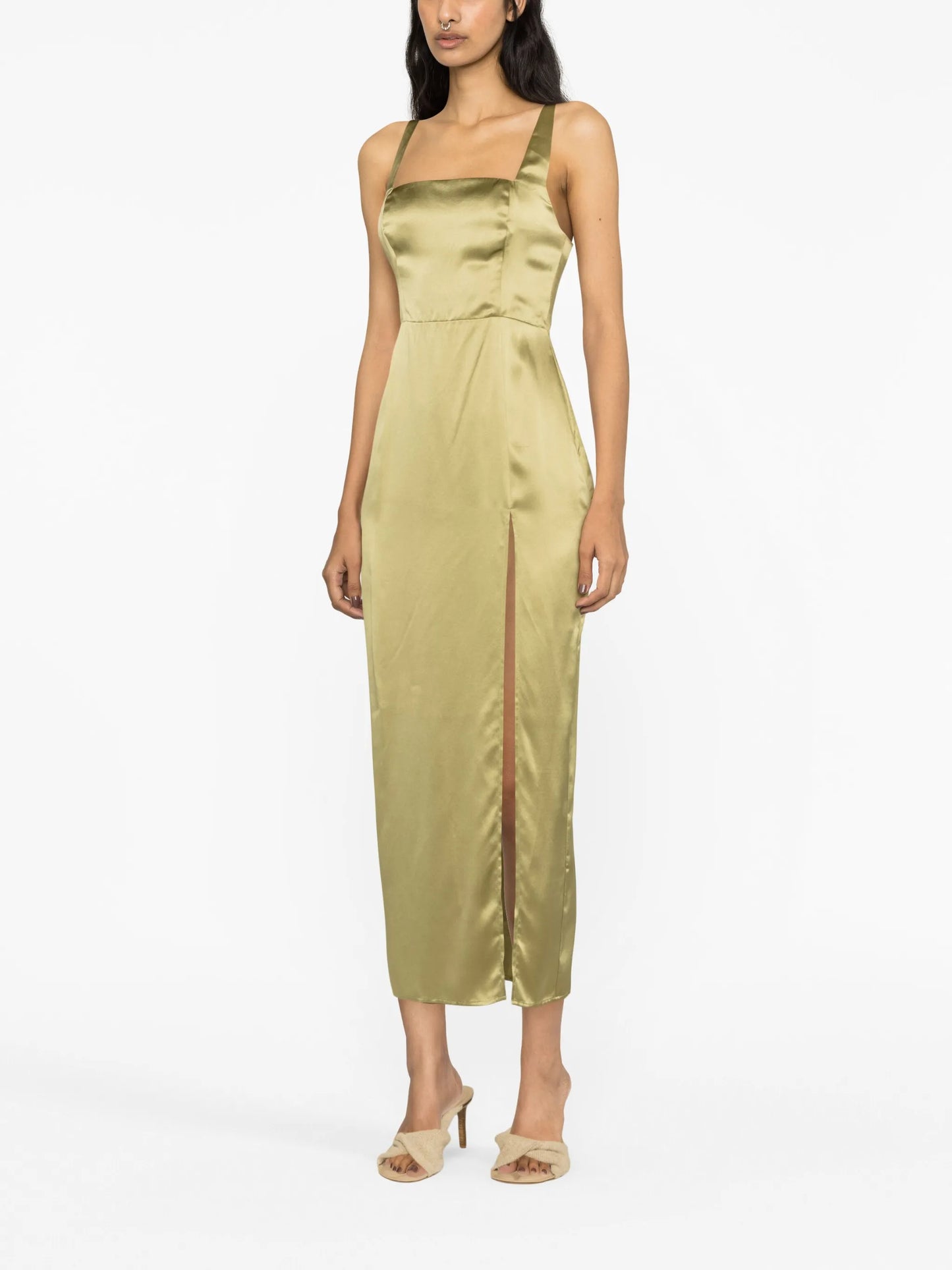 Solay silk midi dress