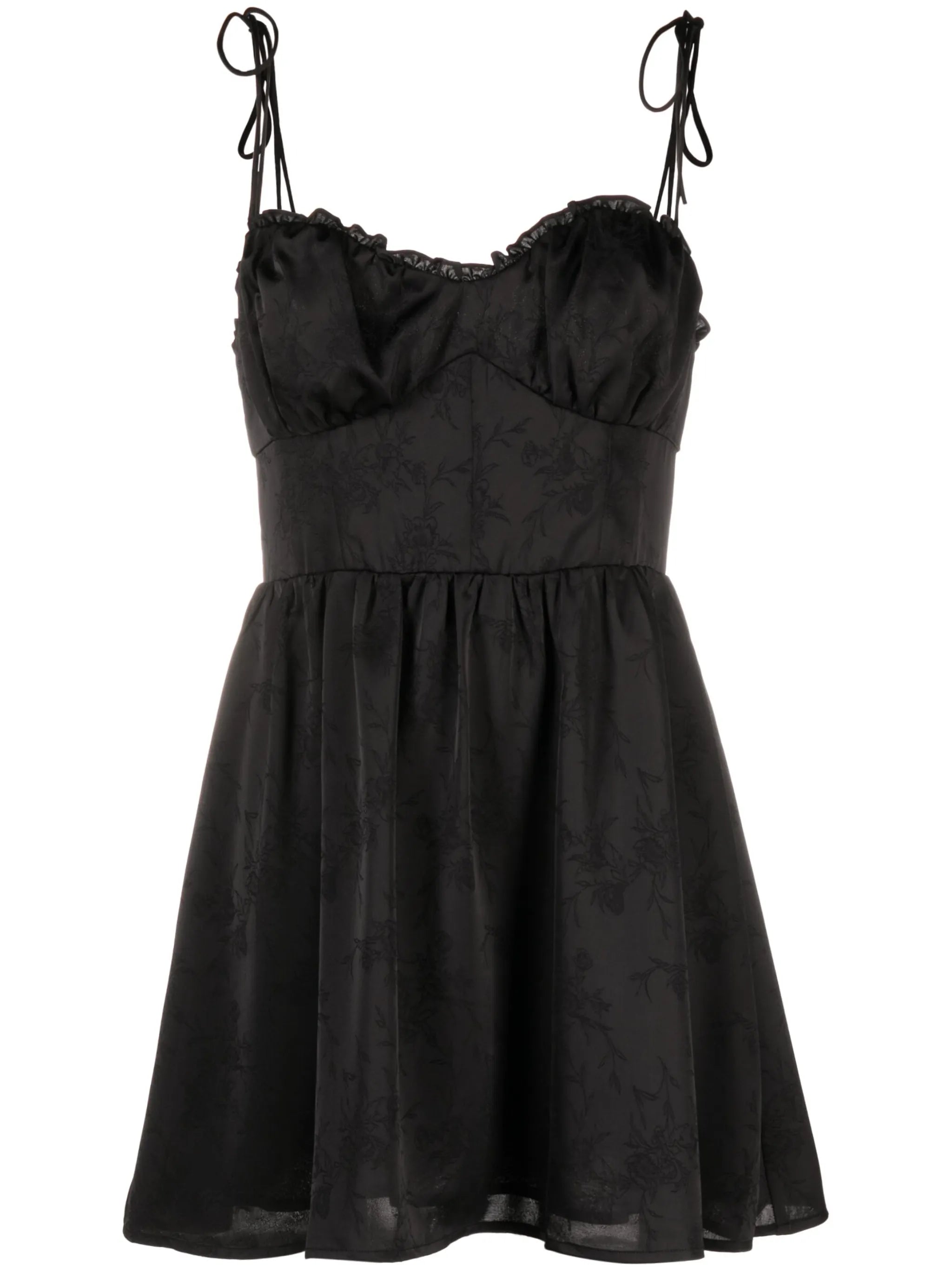 Austine floral-jacquard minidress