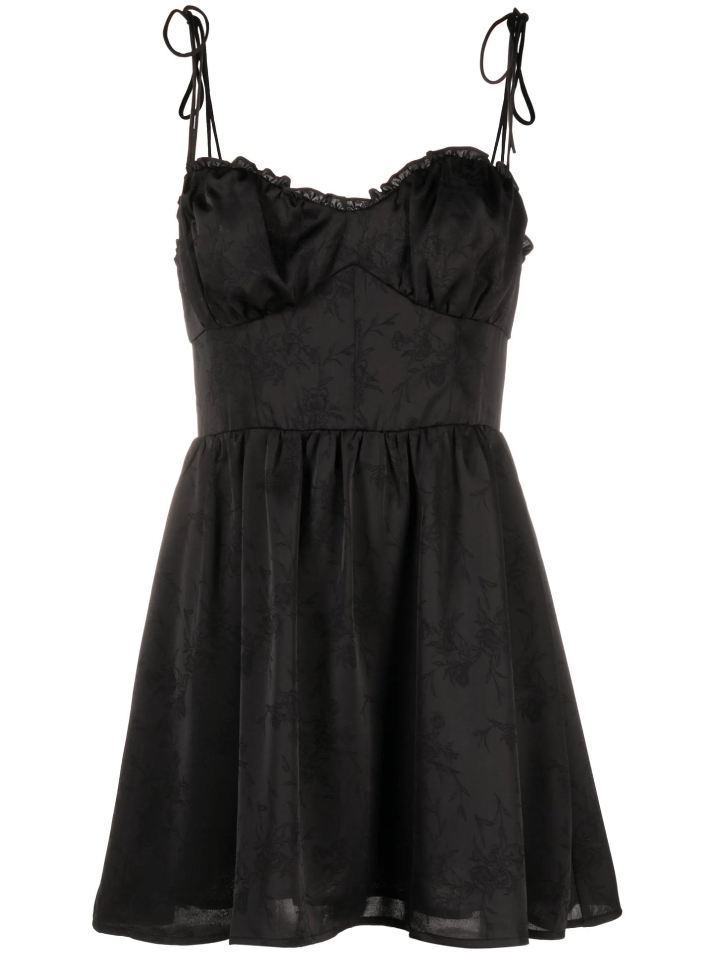 Austine floral-jacquard minidress
