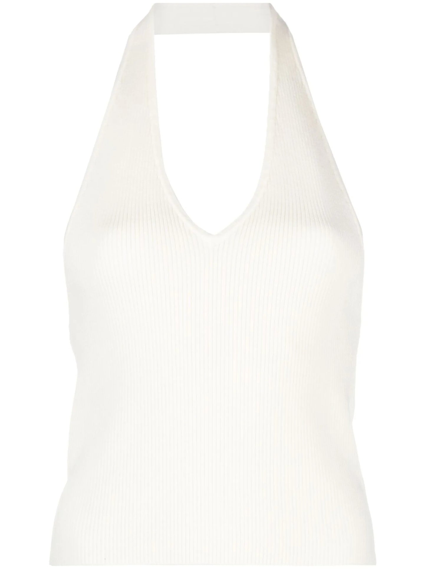Carol ribbed halterneck tank top