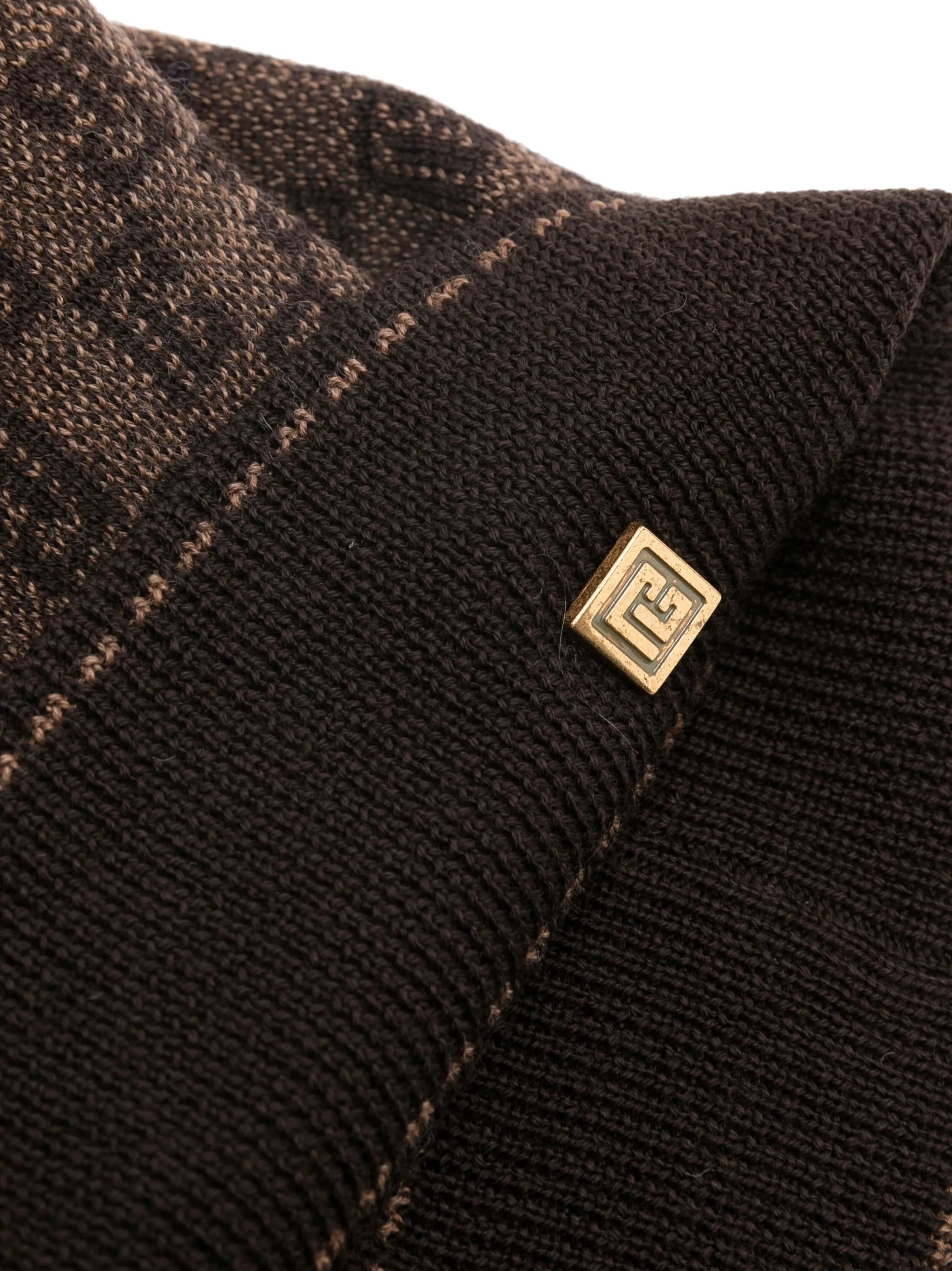 monogram-jacquard wool beanie